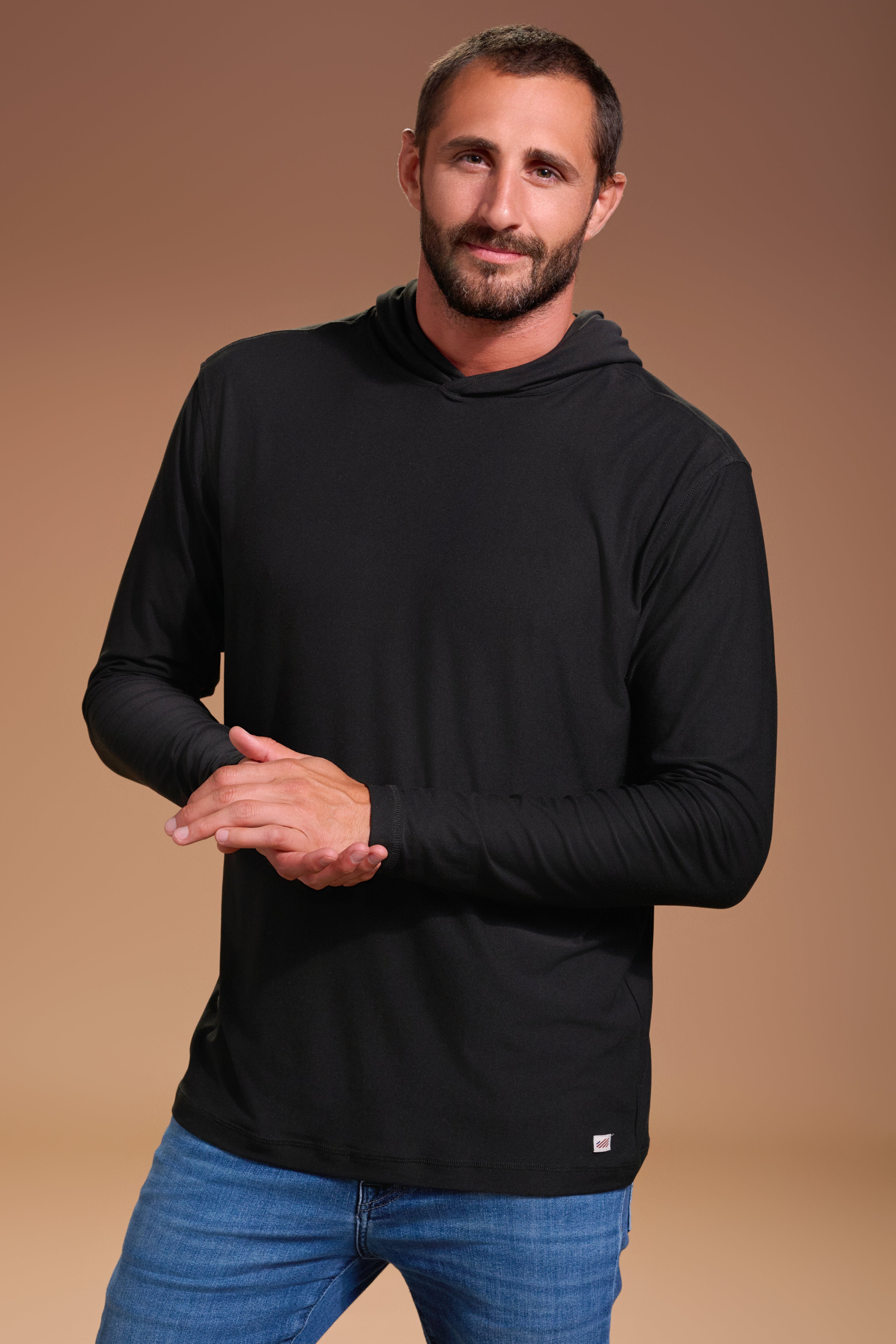 Darn Nice Lightweight Hoodie #color_black