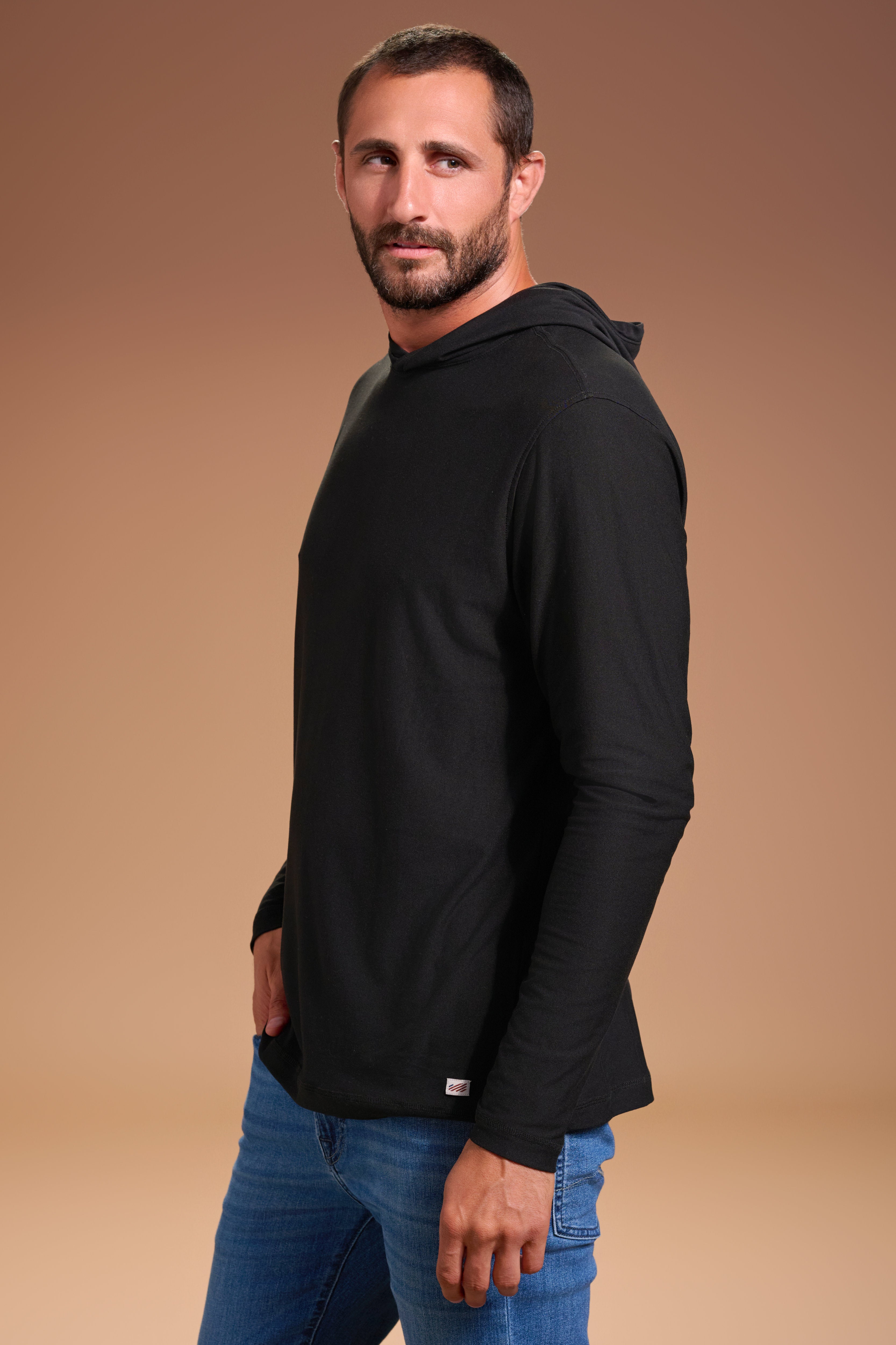 Darn Nice Lightweight Hoodie #color_black