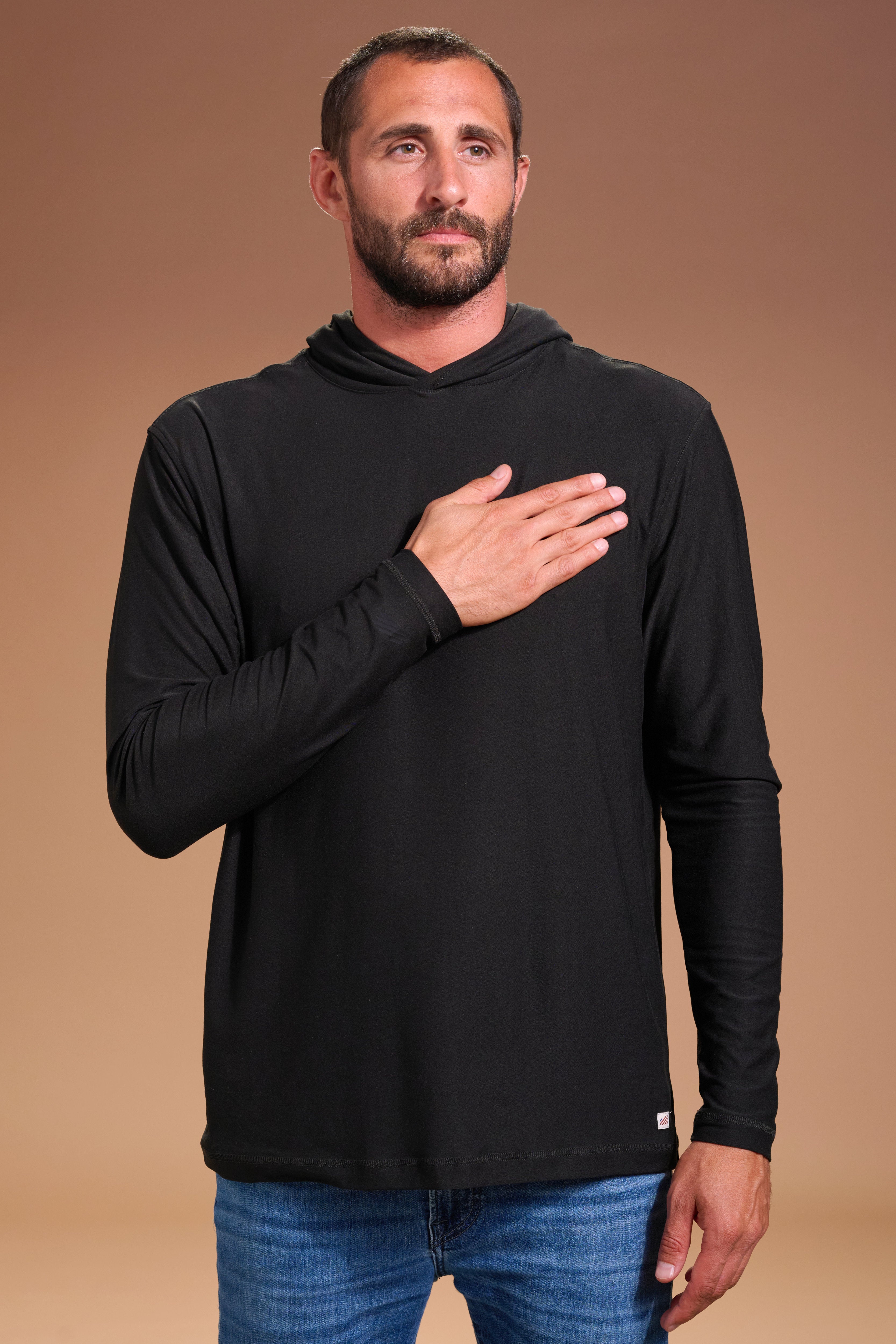 Darn Nice Lightweight Hoodie #color_black