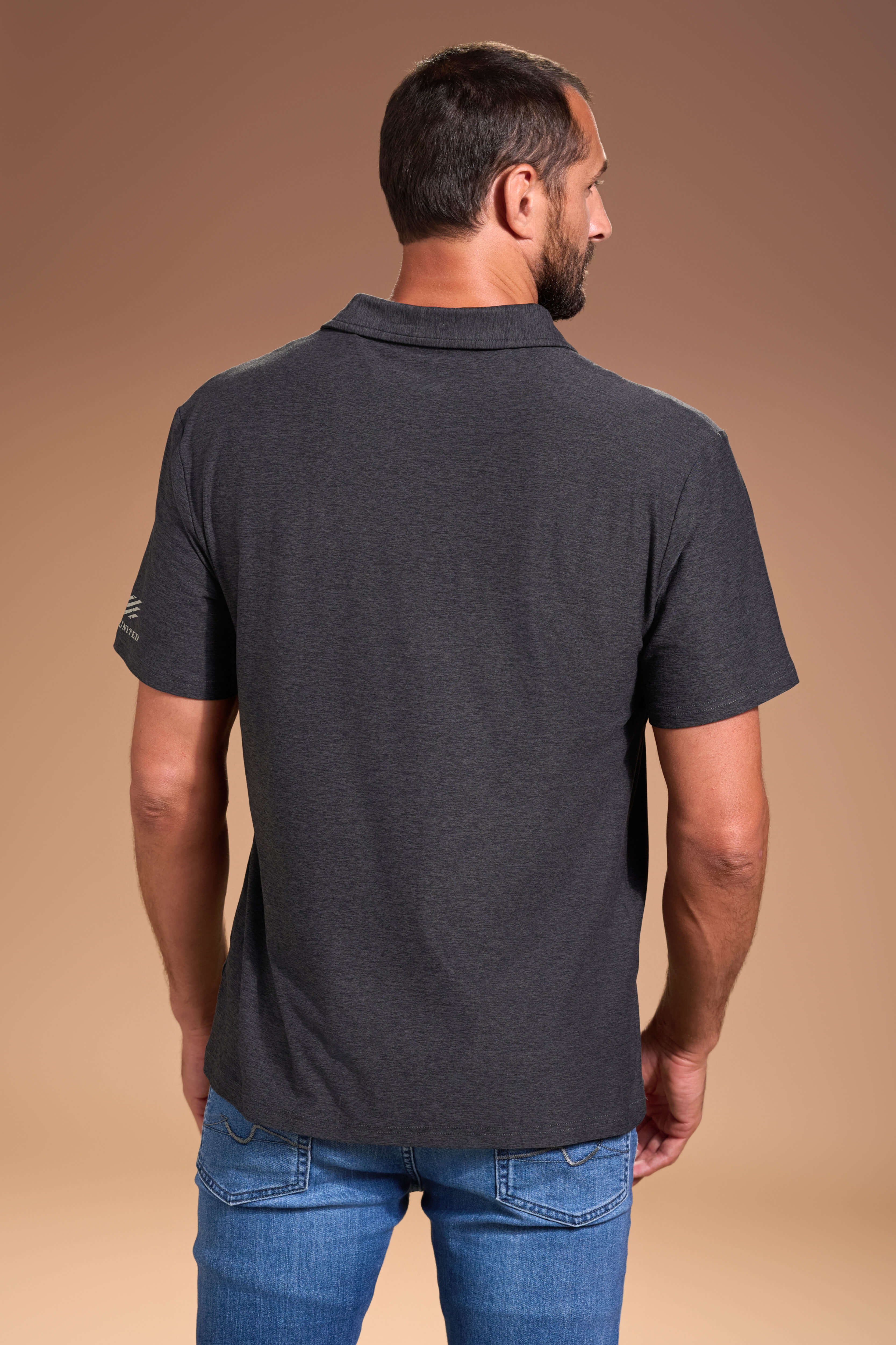 DARN NICE Polo Mens Charcoal Signature #color_charcoal