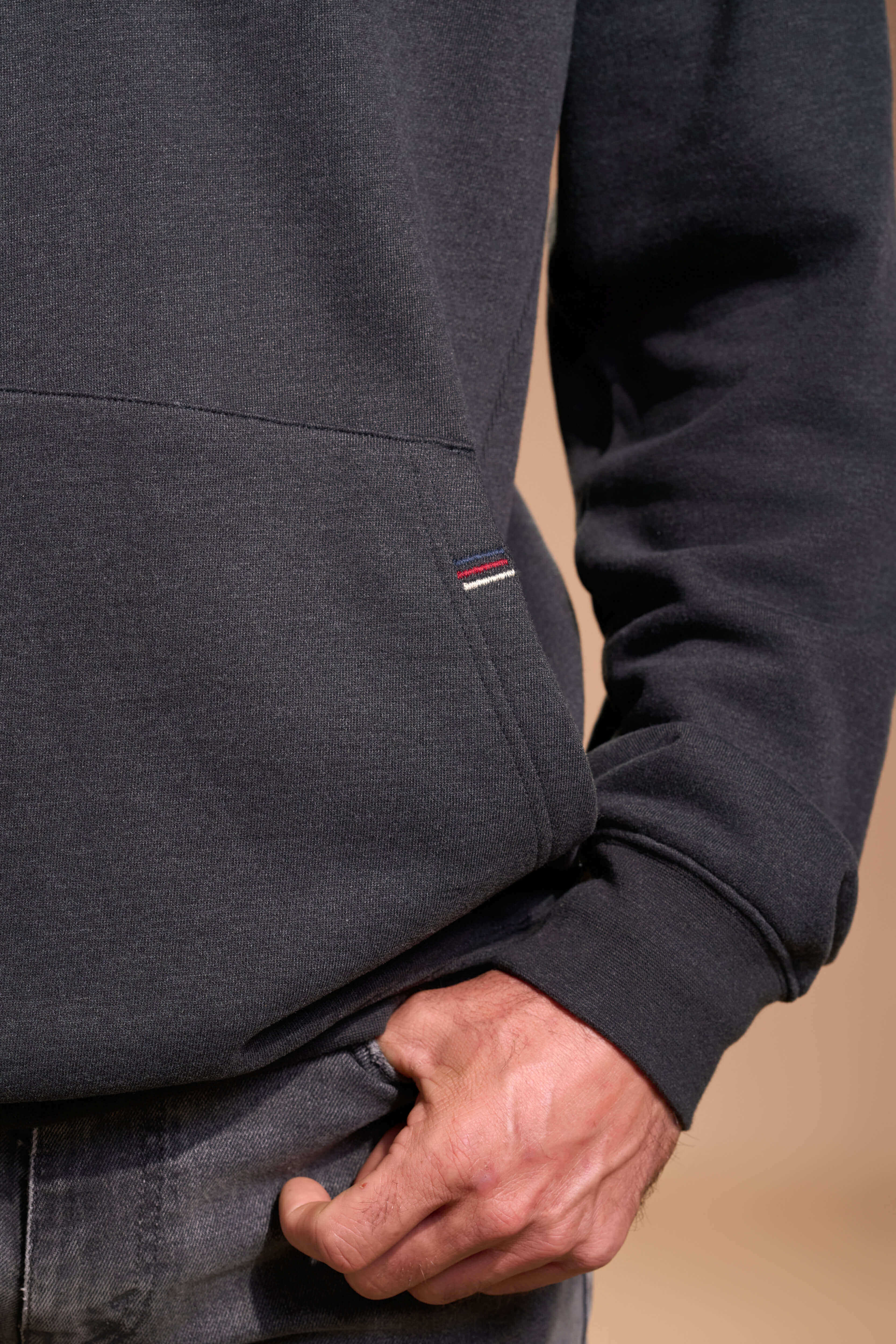 FLAGSHIP-Henley-Hoodie-Men_s-Charcoal-Signature #color_charcoal