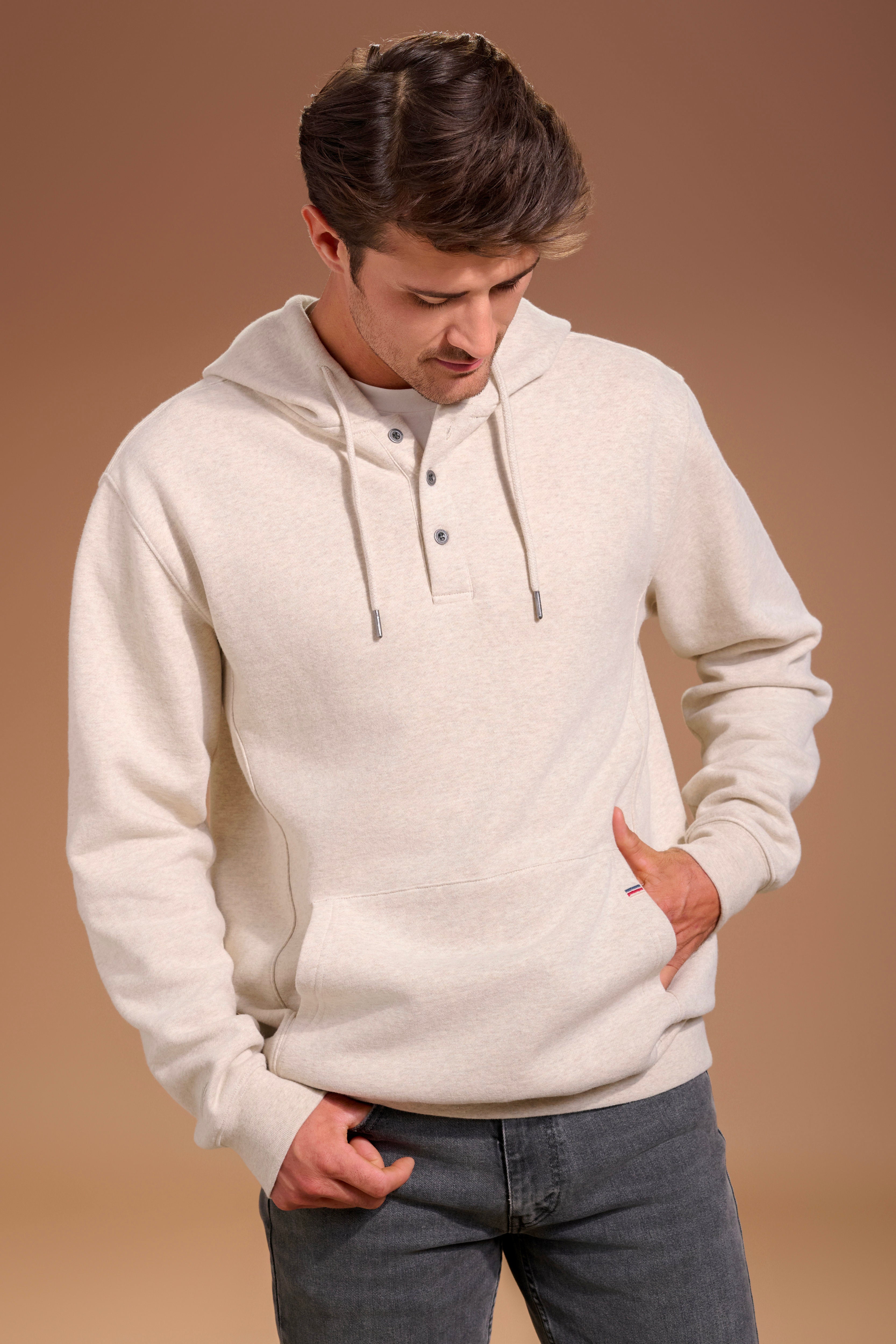 FLAGSHIP-Henley-Hoodie-Mens-Parchment #color_parchment