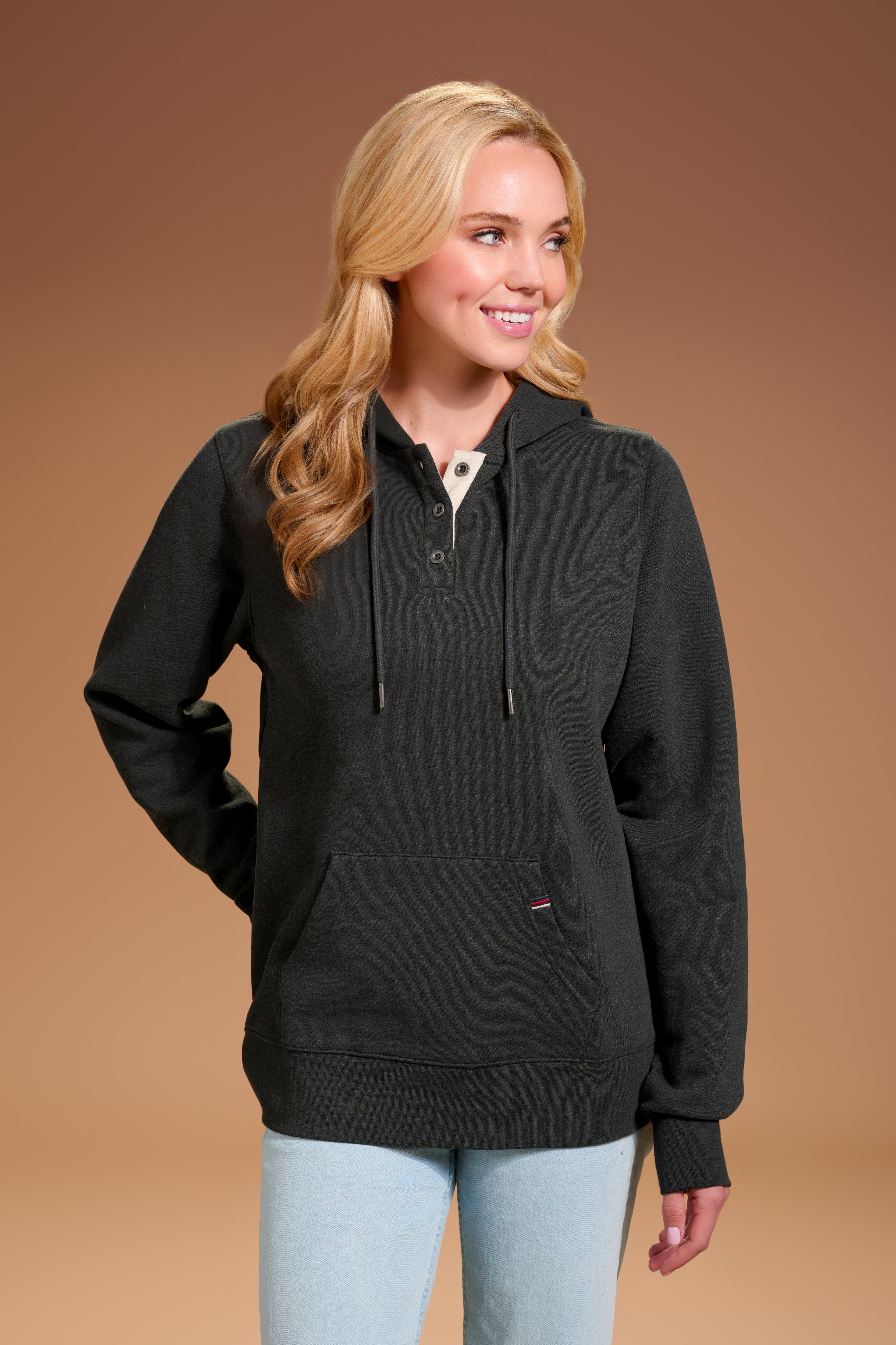 Flagship Henley Hoodie Womens #color_charcoal