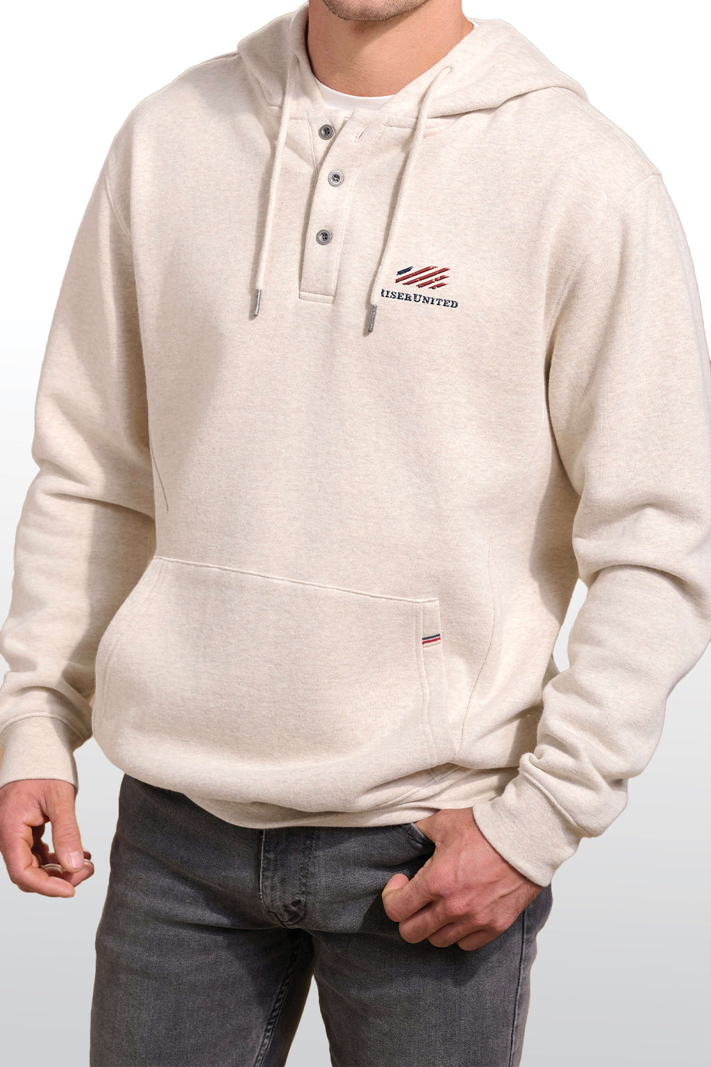 Men's Flagship Henley Hoodie - Branded – RiserUnited