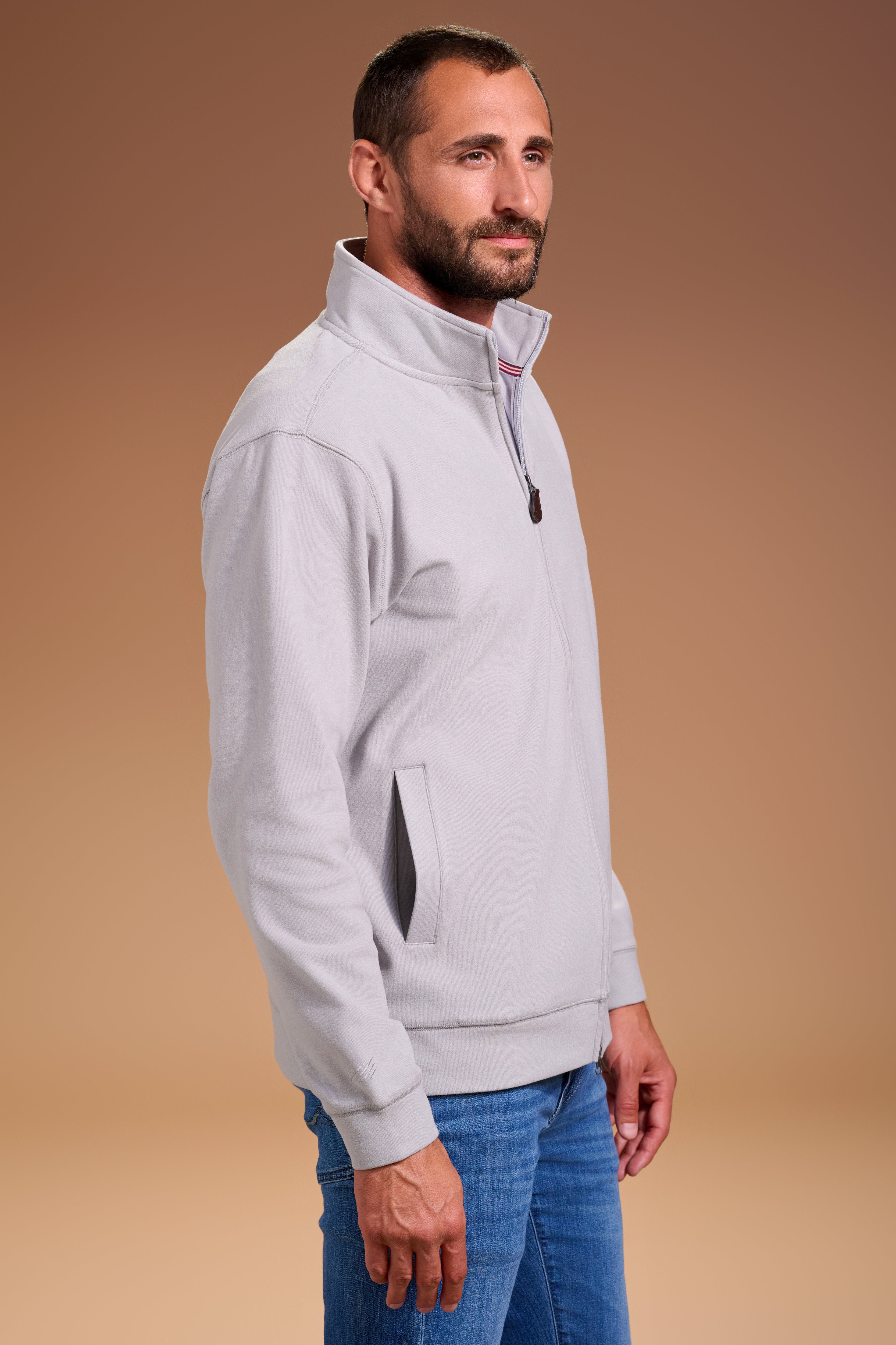 Raider Full Zip Mens #color_light grey