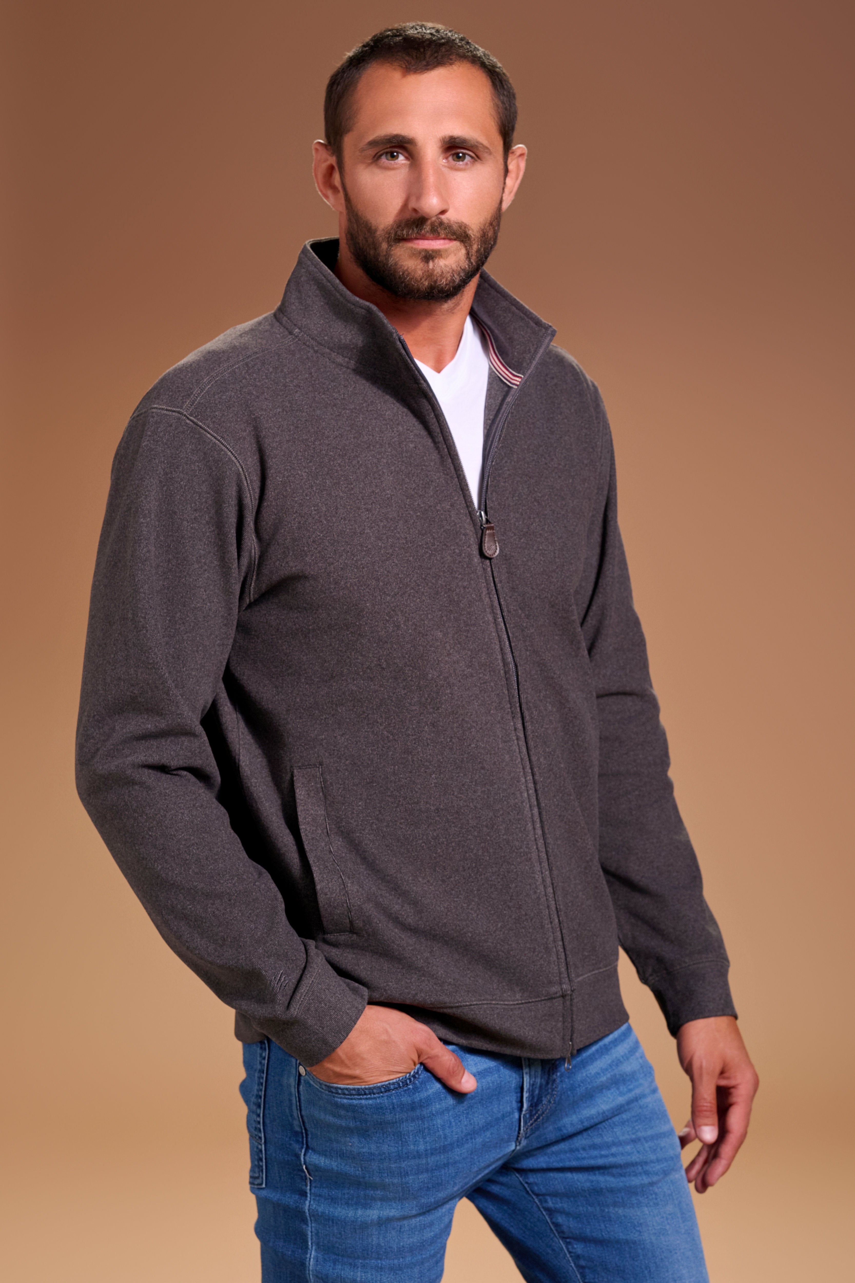Raider Full Zip Mens #color_charcoal