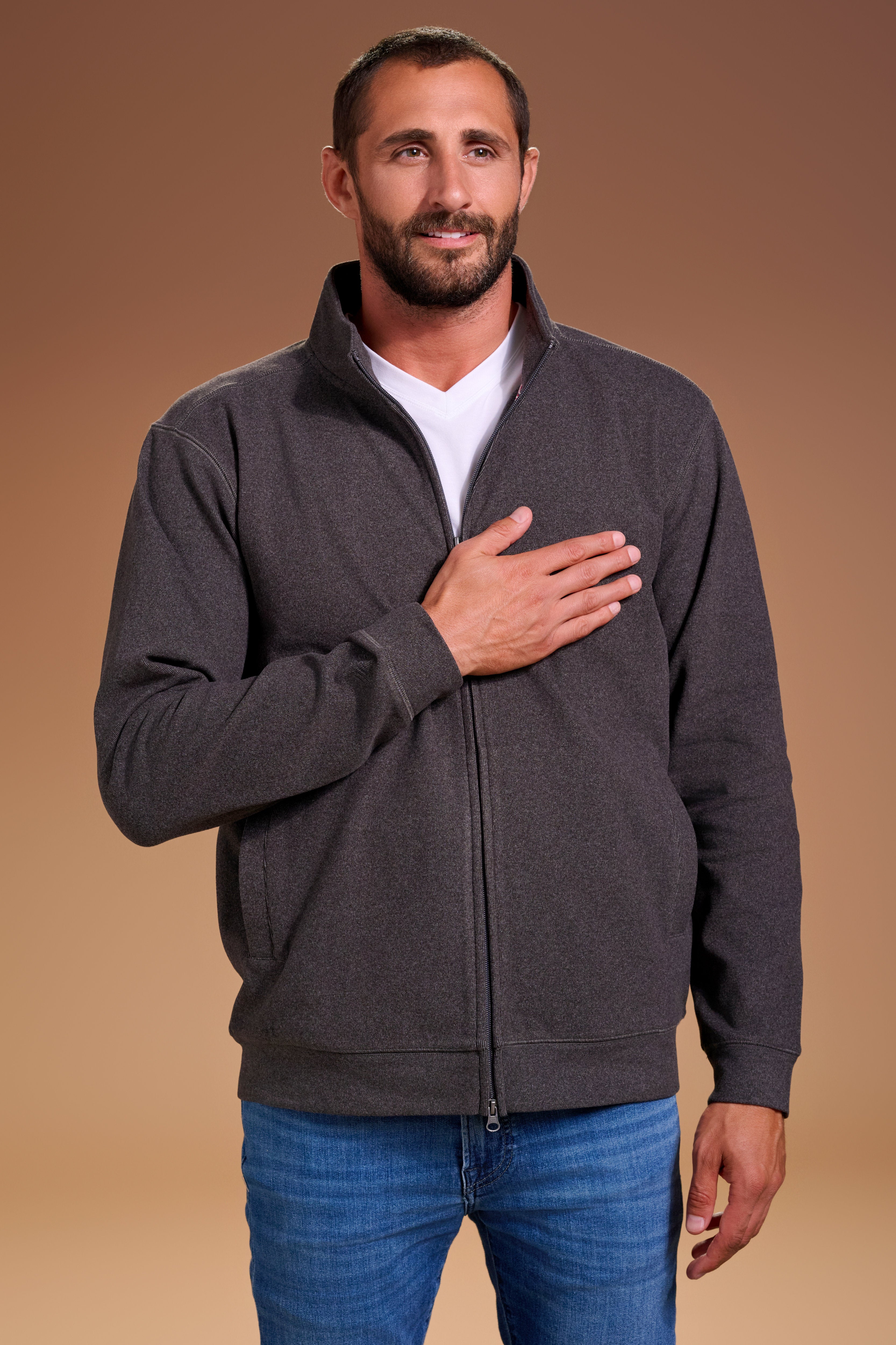 Raider Full Zip Mens #color_charcoal