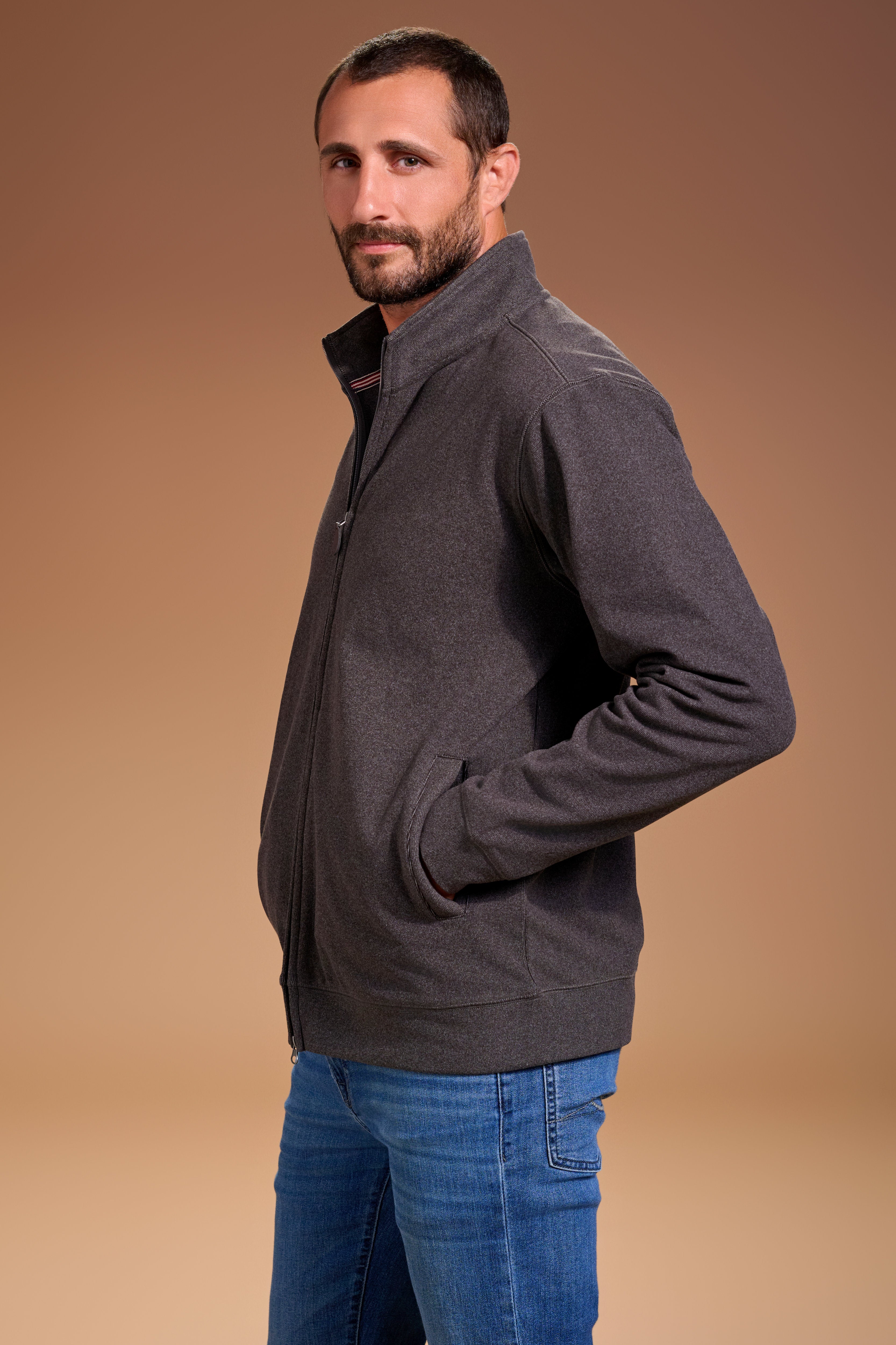 Raider Full Zip Mens #color_charcoal