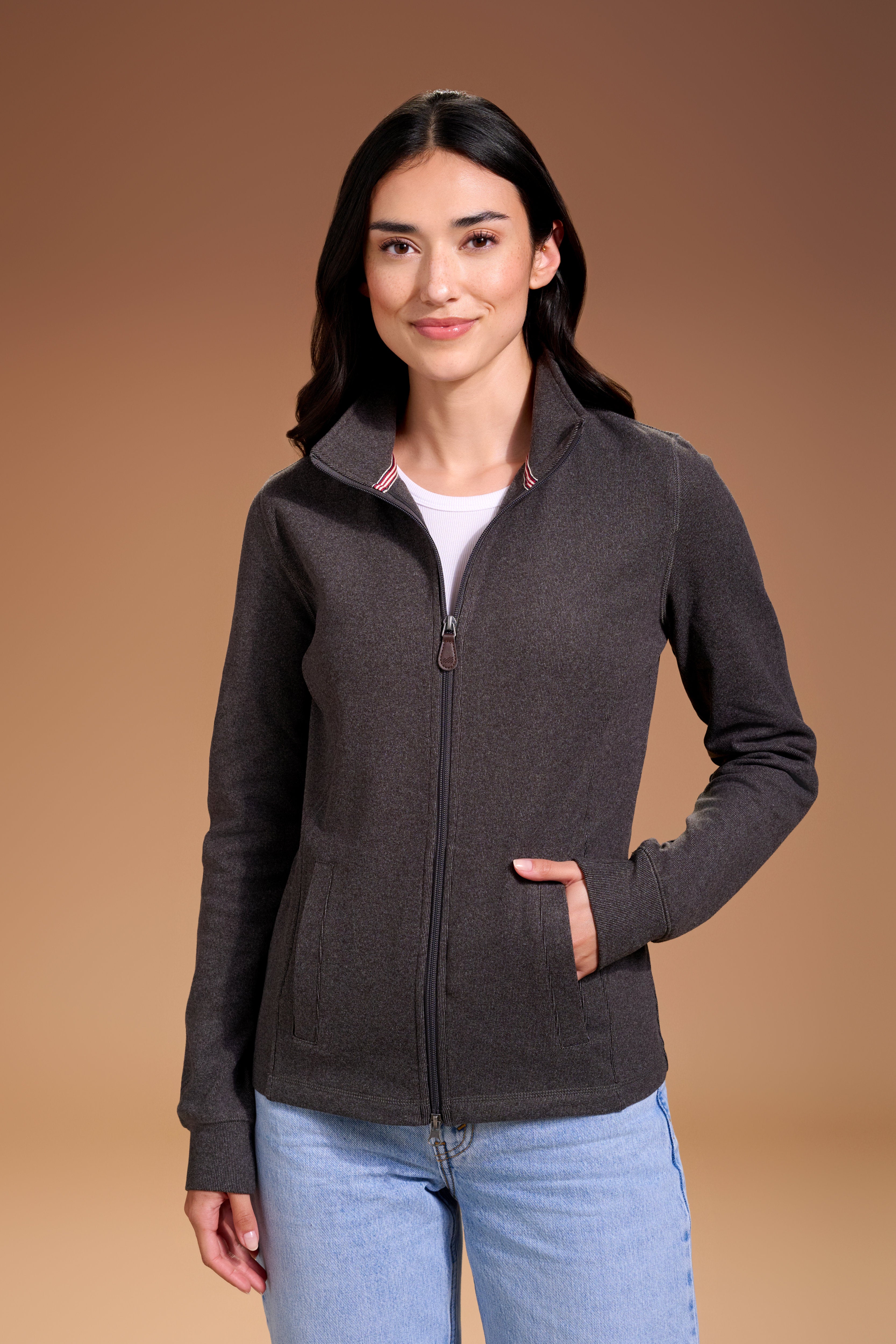 Raider Full Zip Womens #color_charcoal