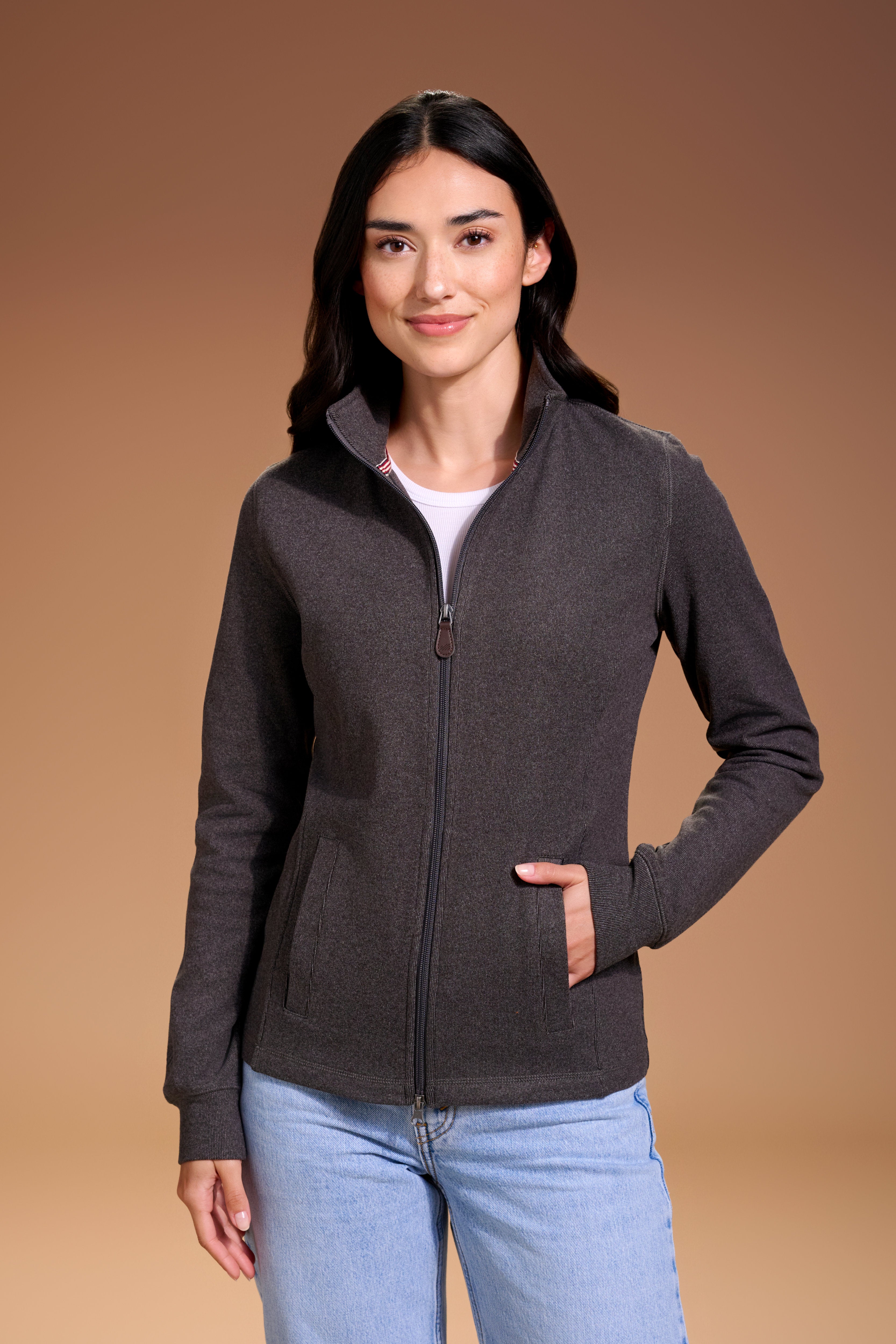 Raider Full Zip Womens #color_charcoal