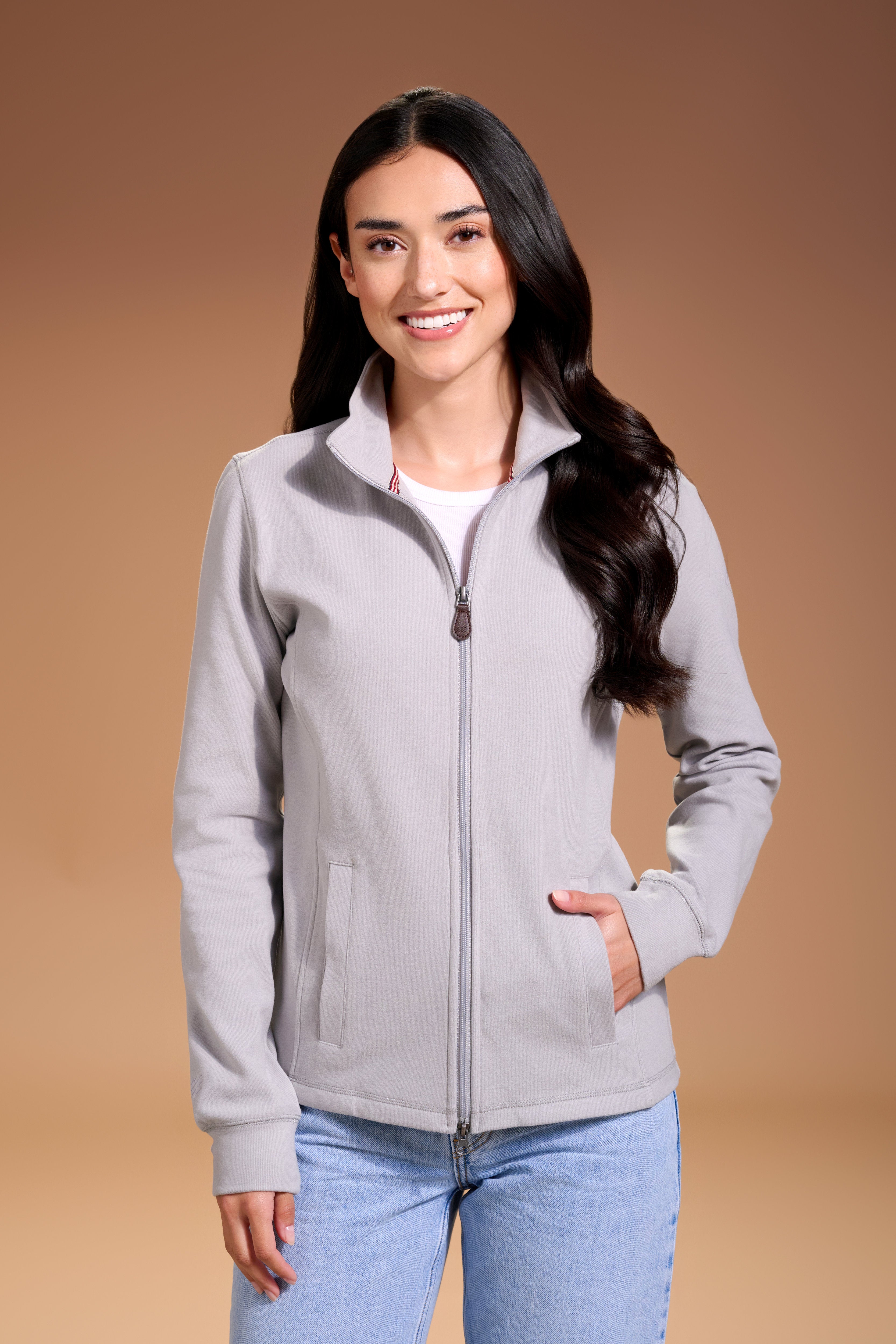 Raider Full Zip Womens #color_light grey