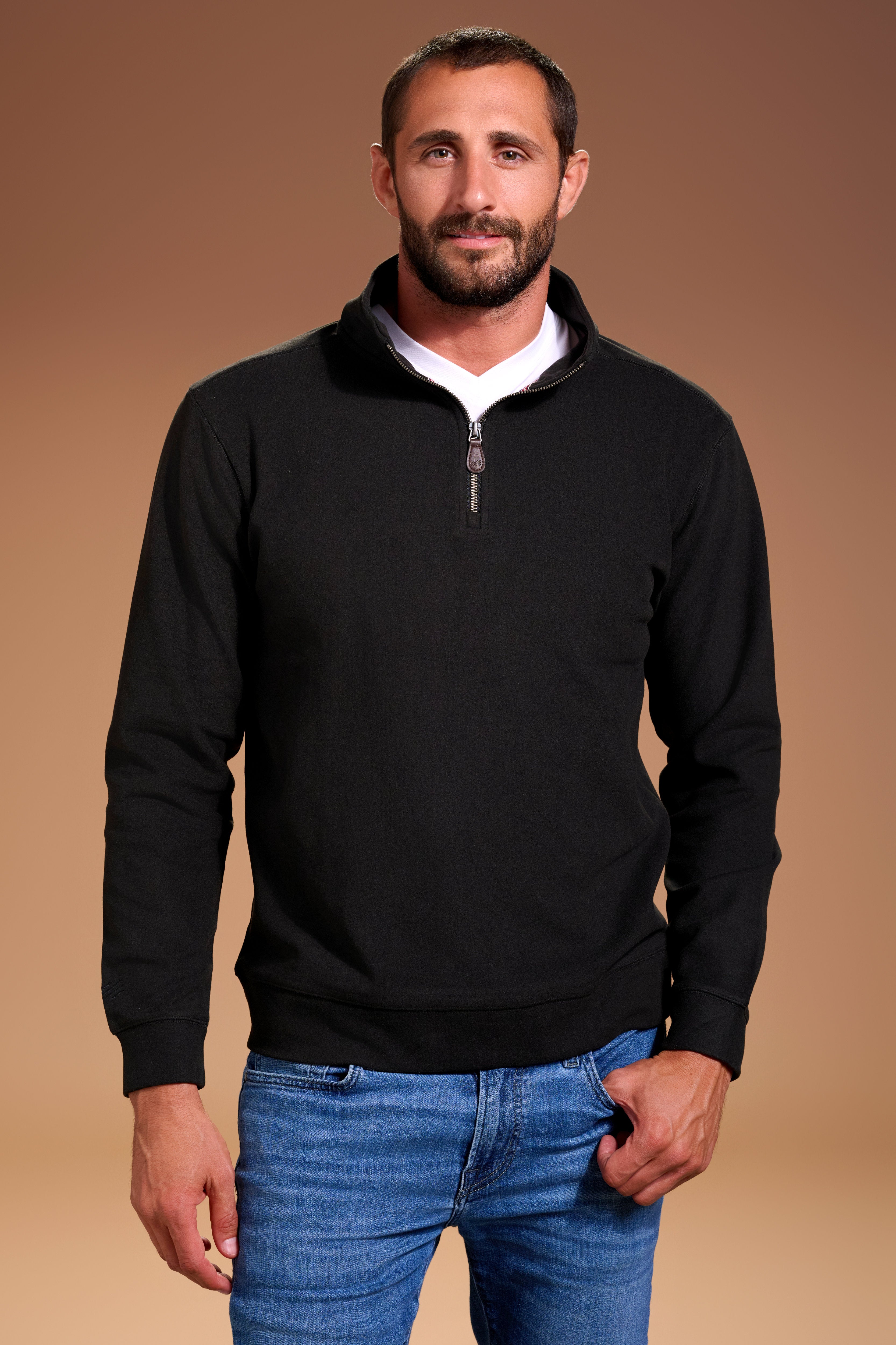 Raider Quarter Zip Mens #color_black