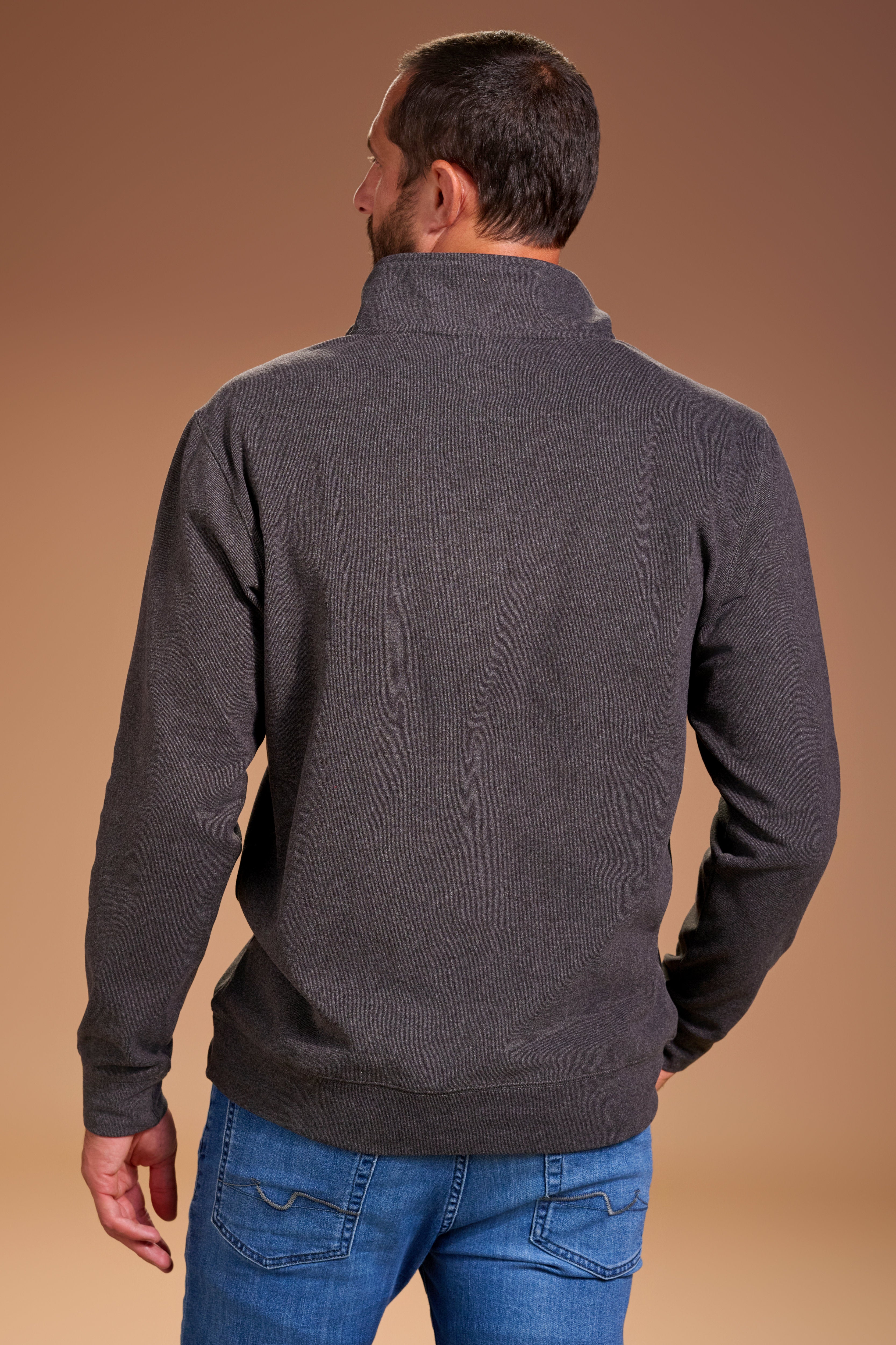 Raider Quarter Zip Mens #color_charcoal