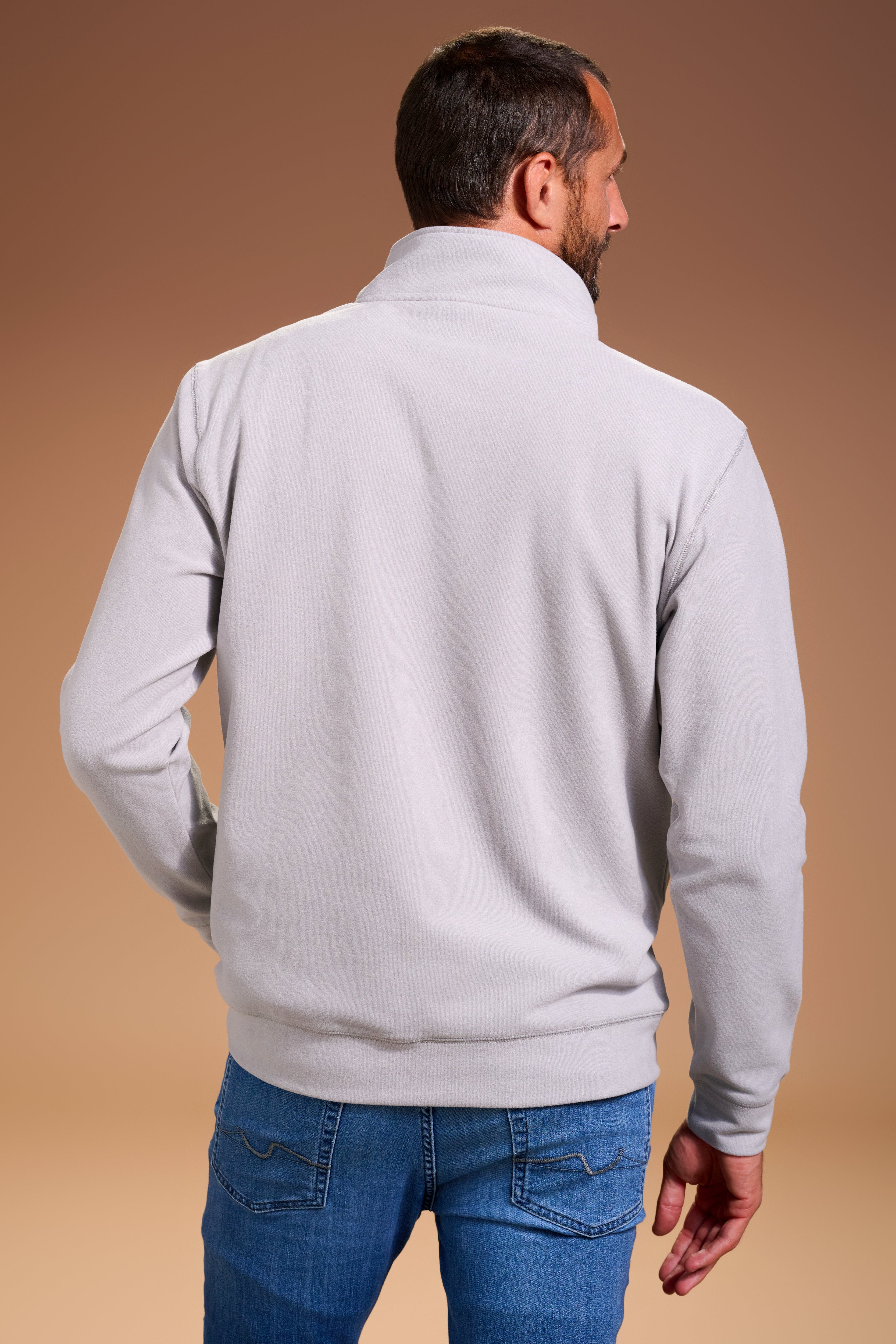 Raider Quarter Zip Mens #color_light grey