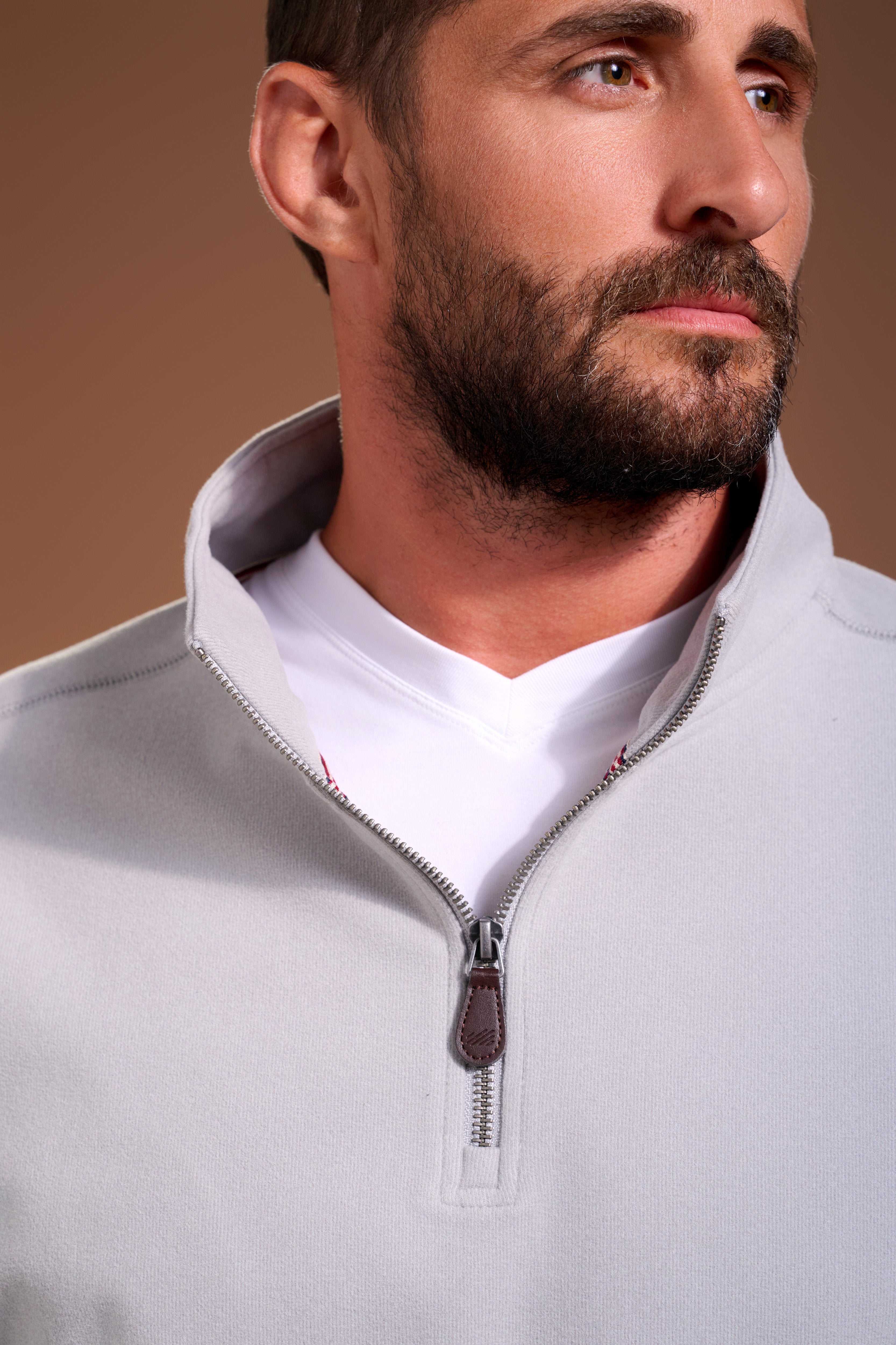 Raider Quarter Zip Mens #color_light grey
