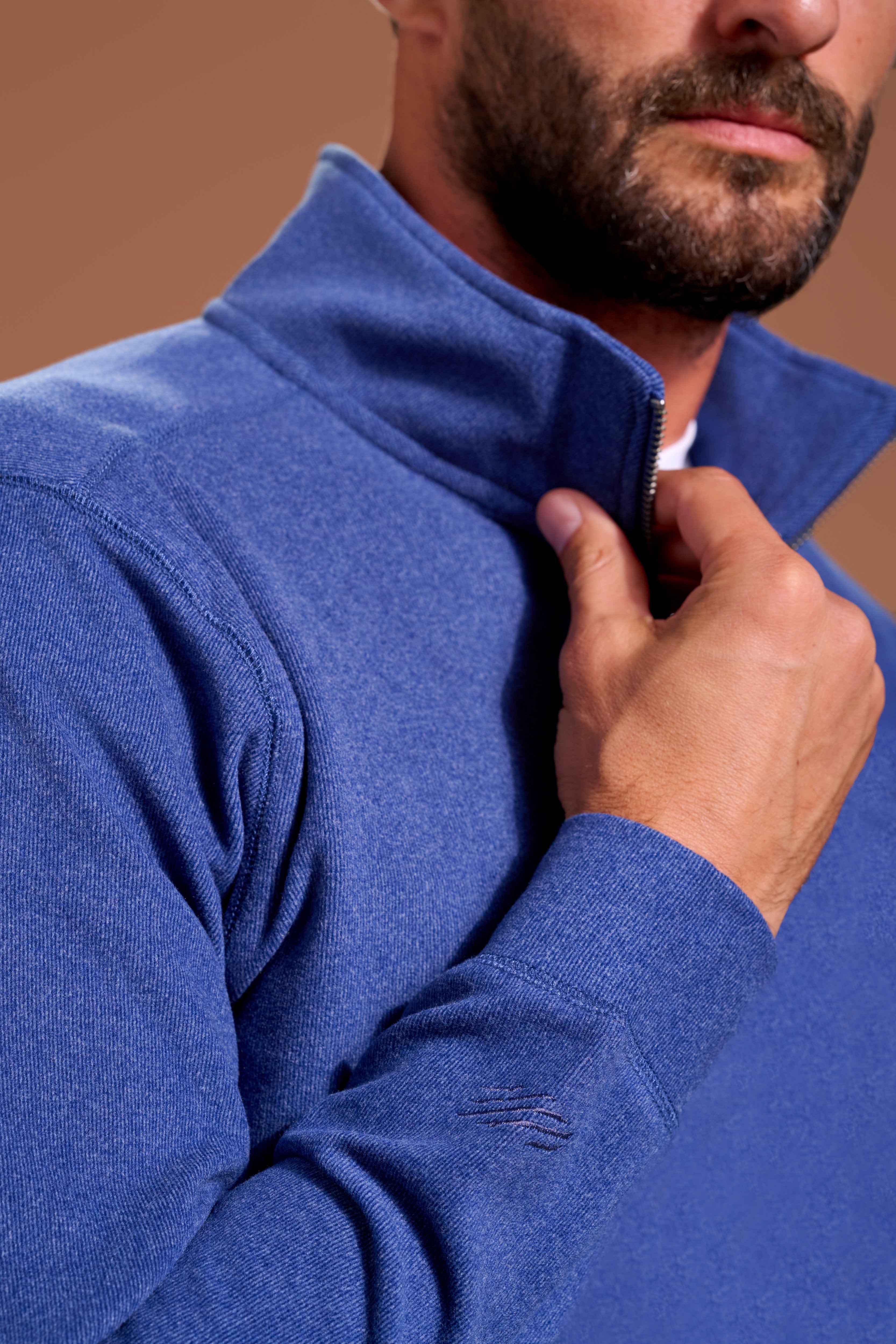 Raider Quarter Zip Mens #color_vintage navy