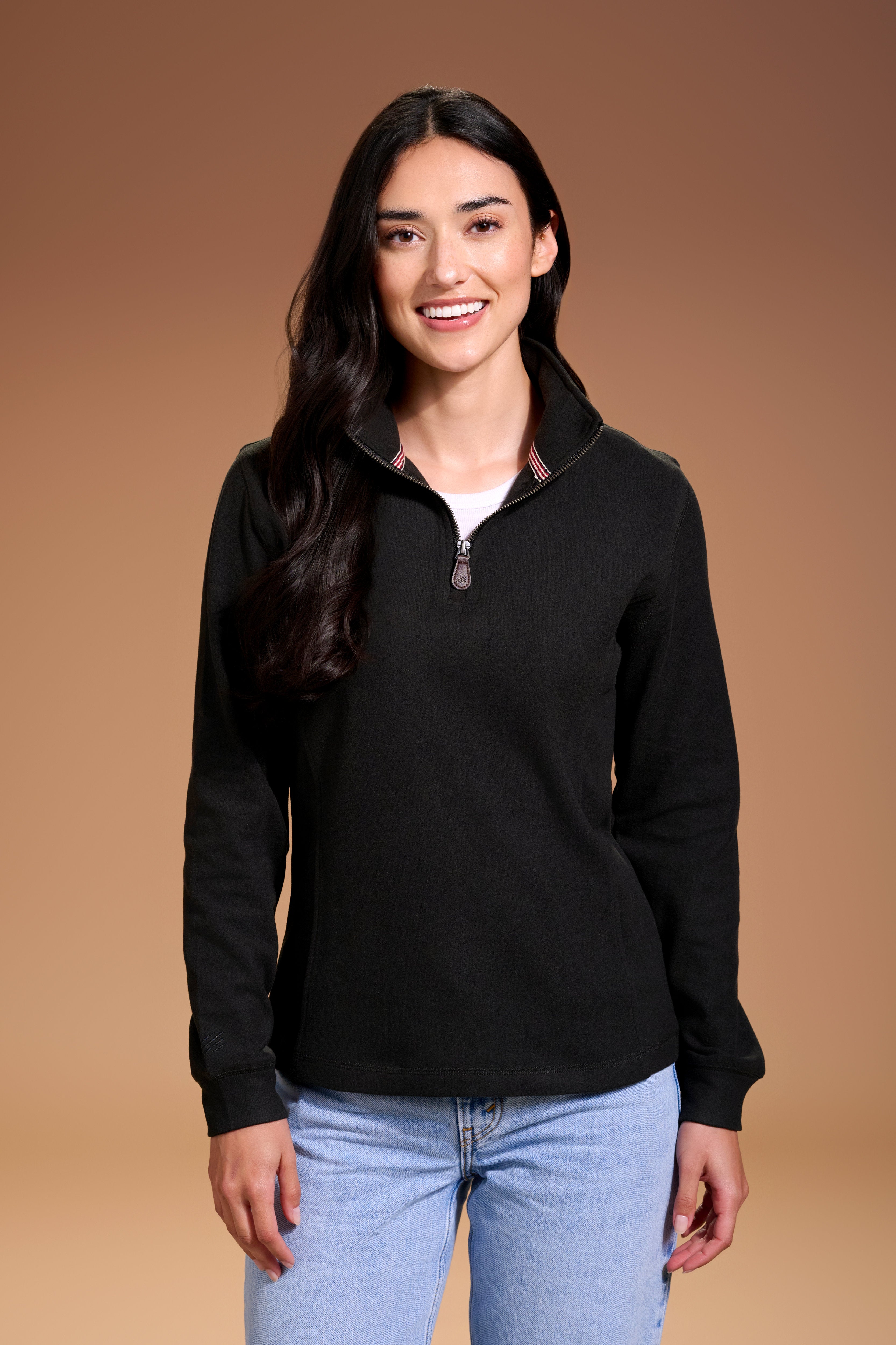 Raider Quarter Zip Womens #color_black