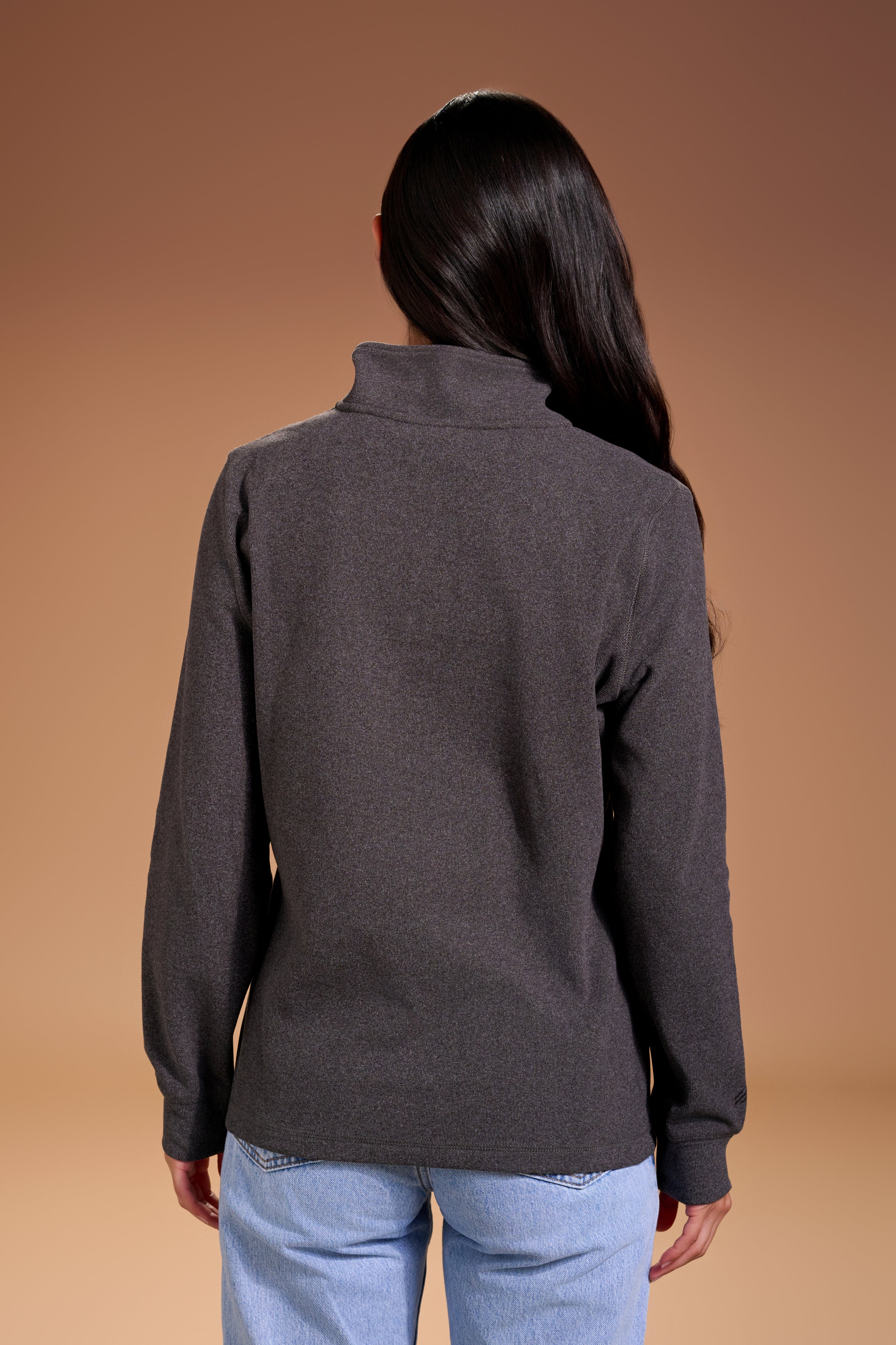Raider Quarter Zip Womens #color_charcoal