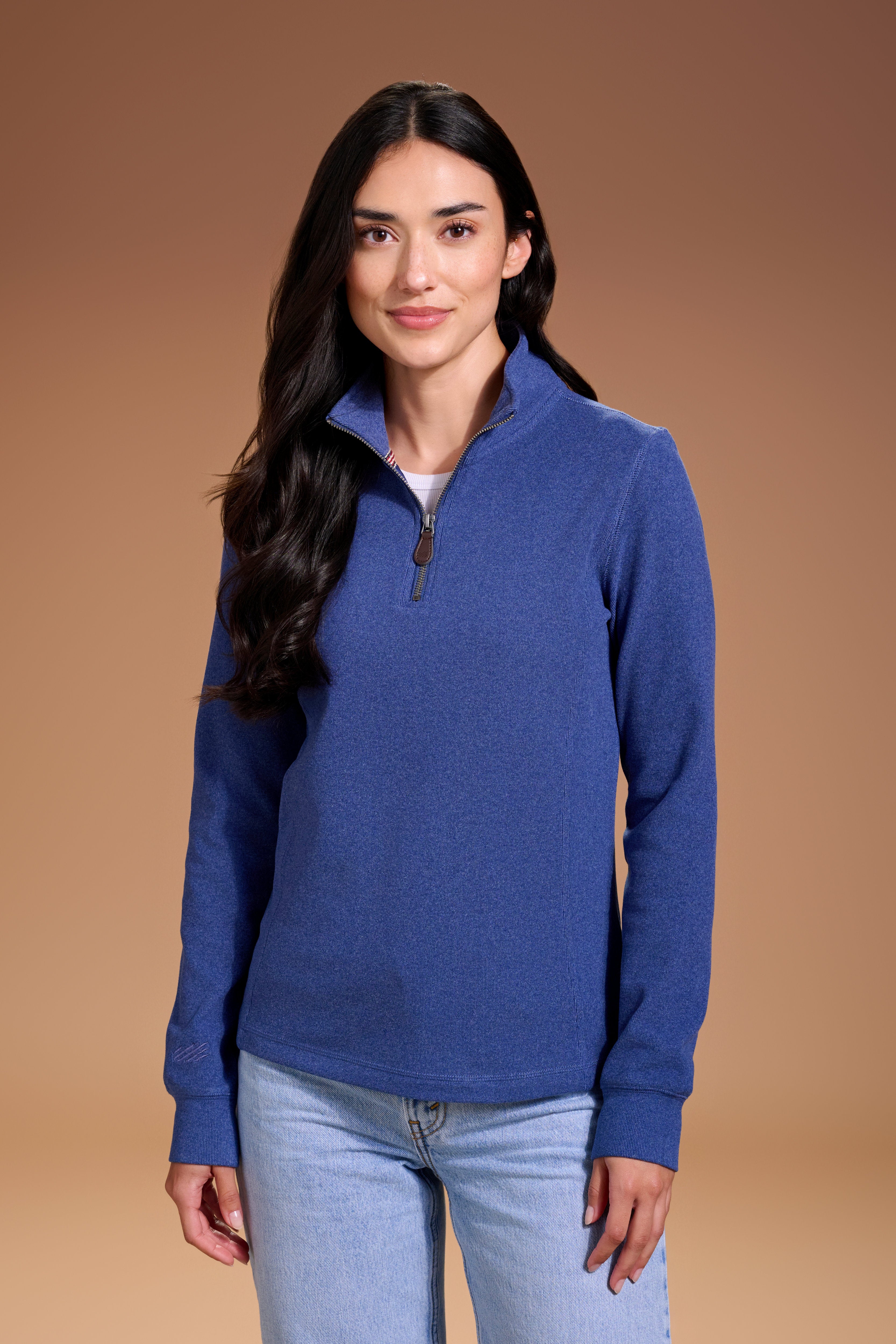 Raider Quarter Zip Womens #color_vintage navy