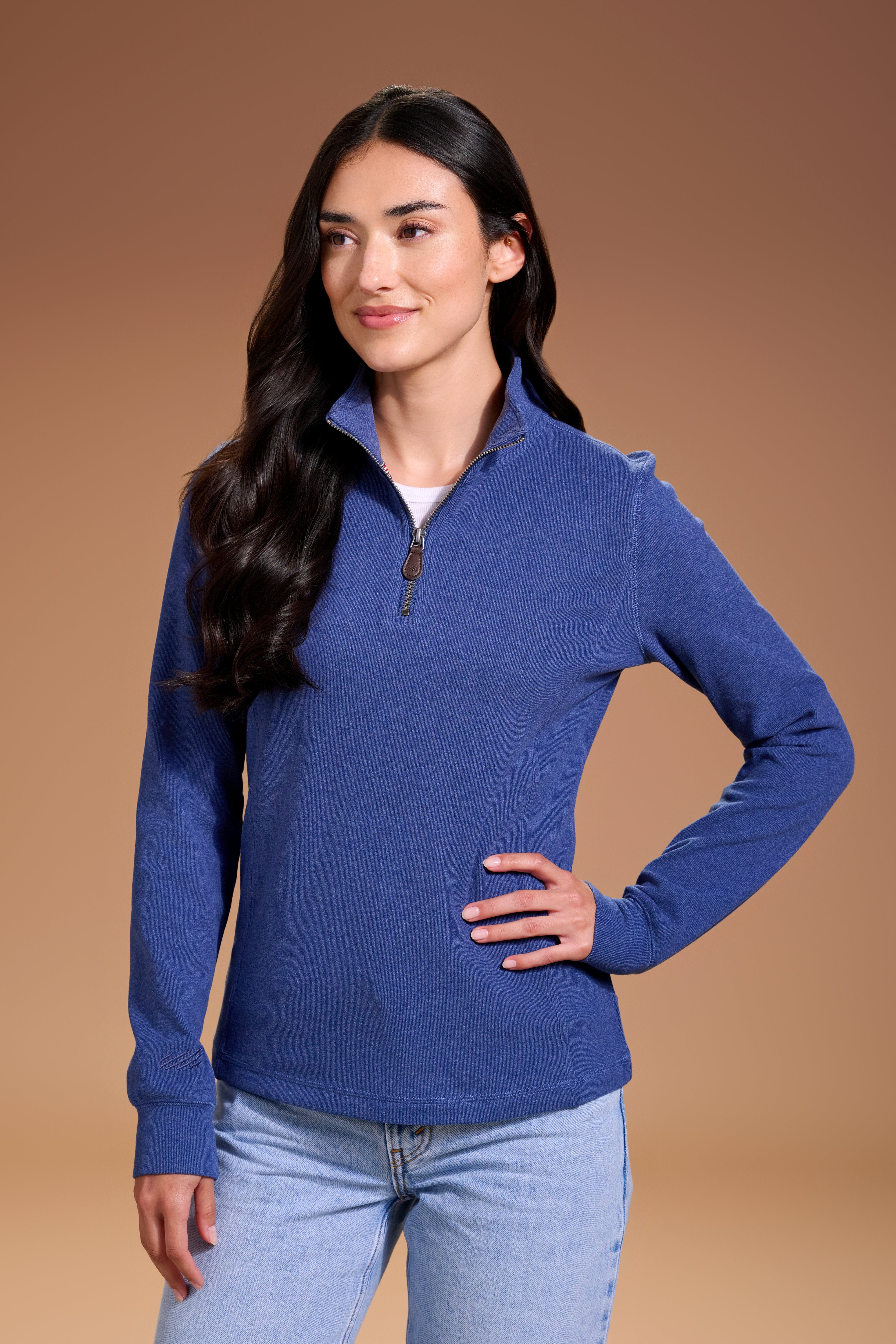Raider Quarter Zip Womens #color_vintage navy