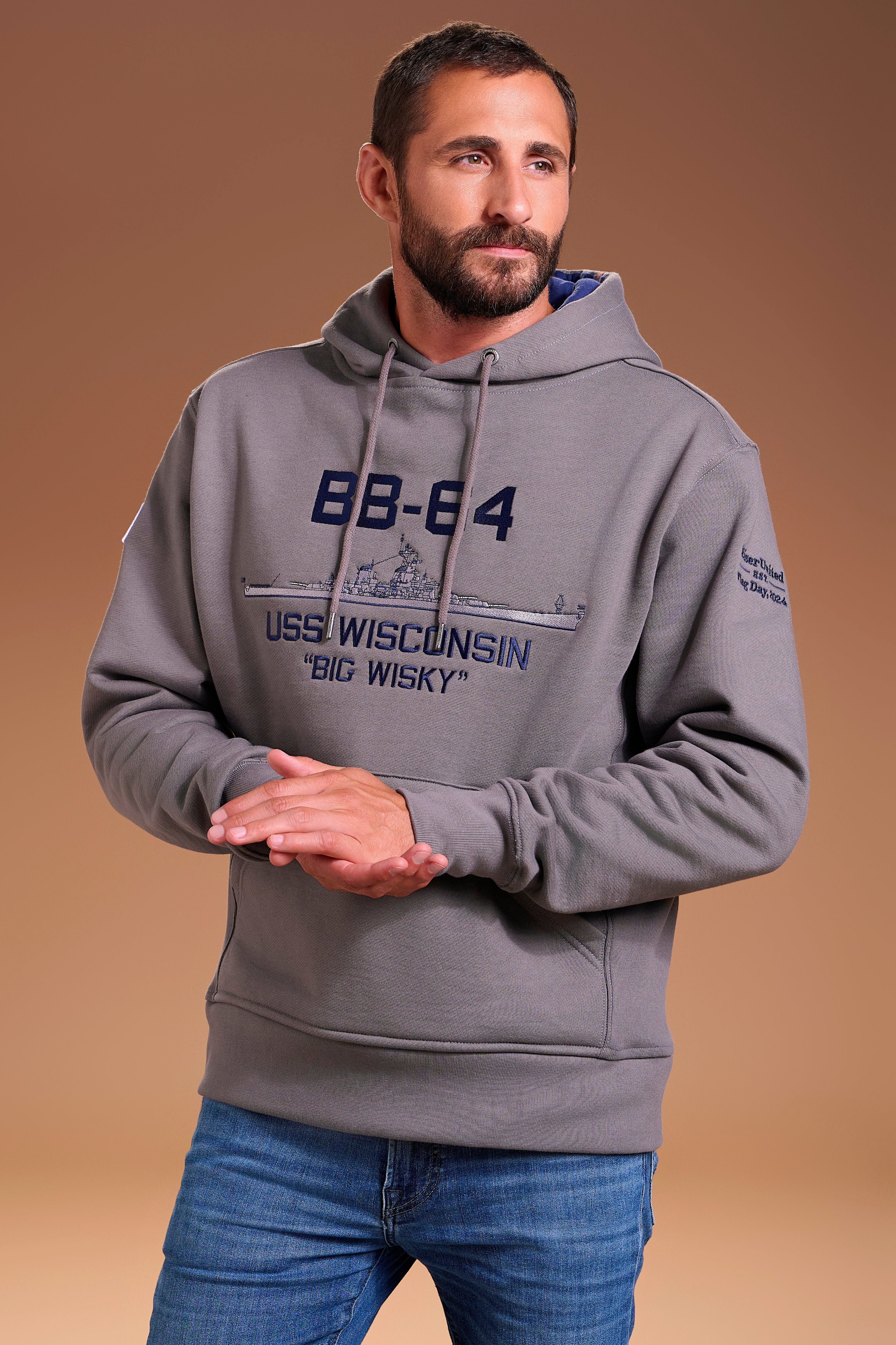USS Wisconsin IOWA CLASS Hoodie