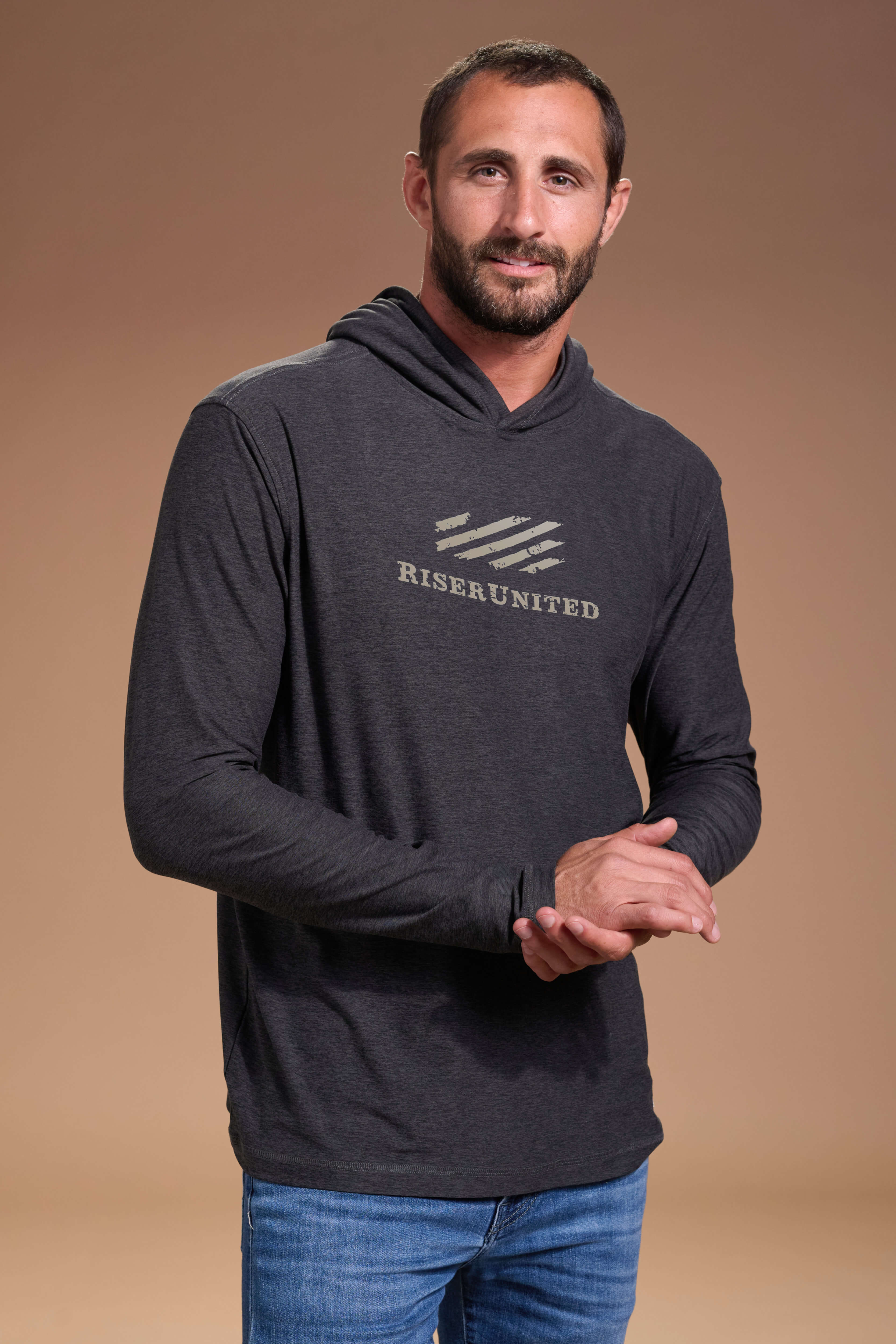 DARN NICE Hoodie Mens Charcoal Signature #color_charcoal