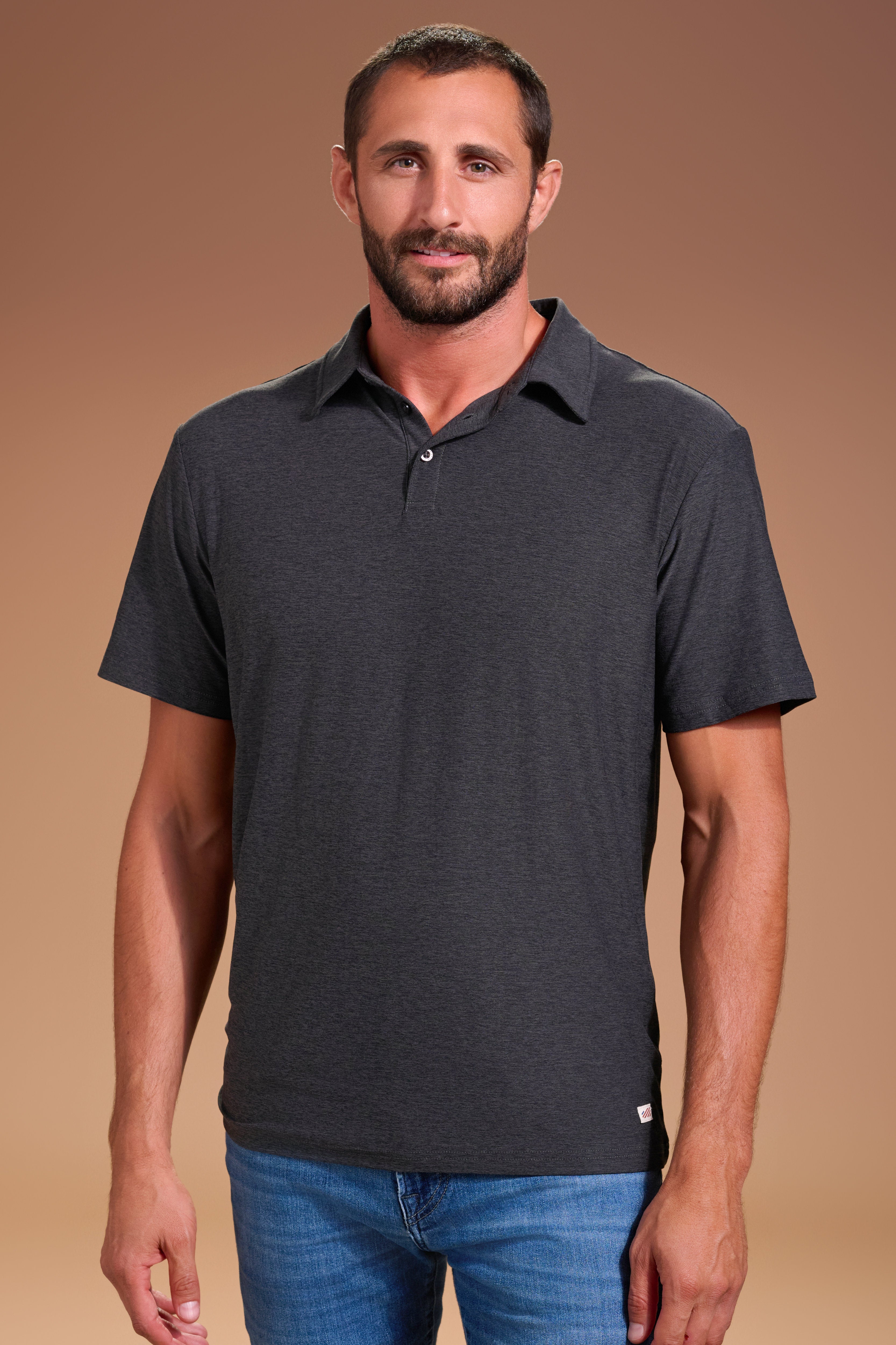 Darn Nice Polo Mens #color_charcoal