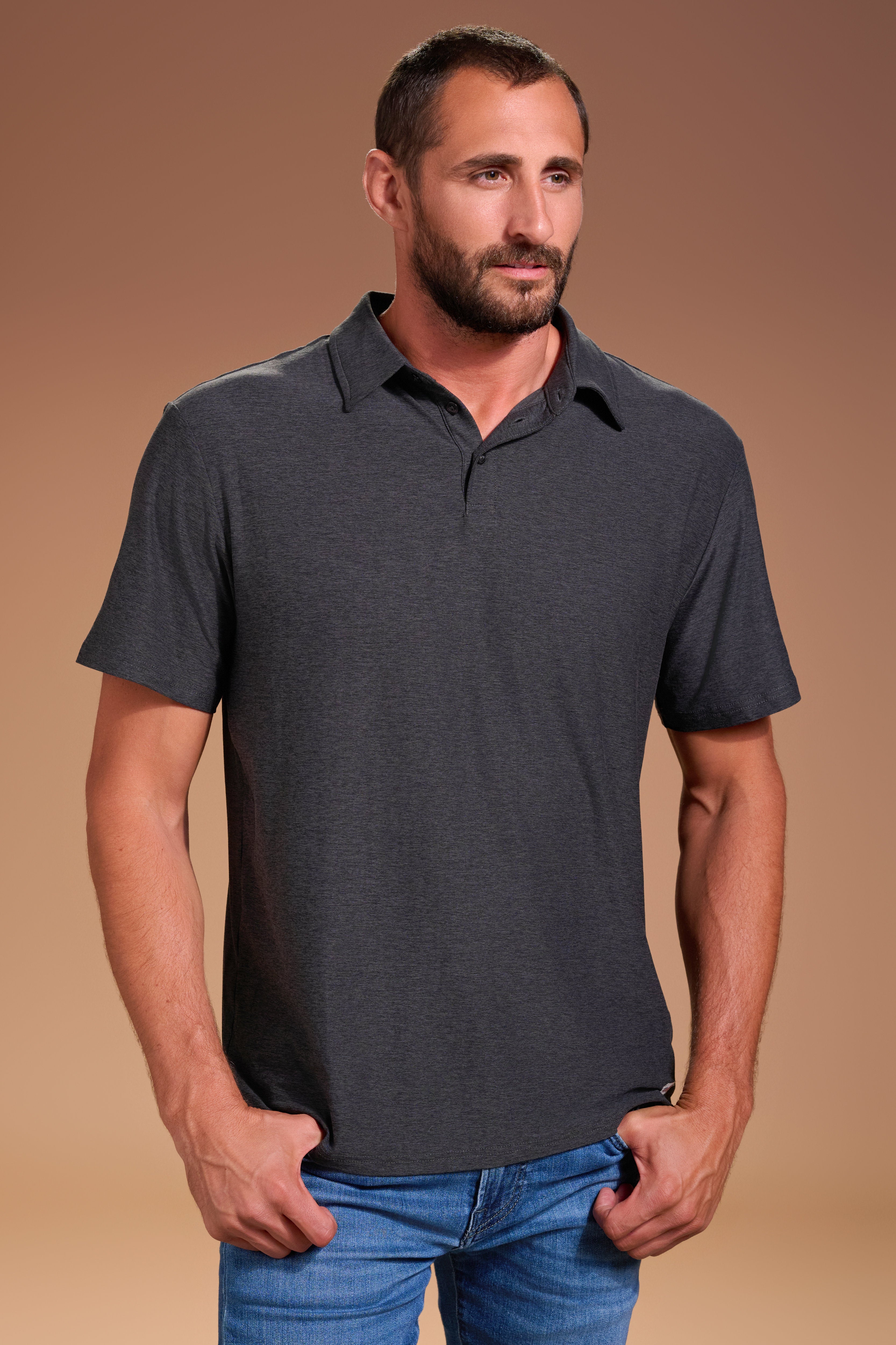 Darn Nice Polo Mens #color_charcoal