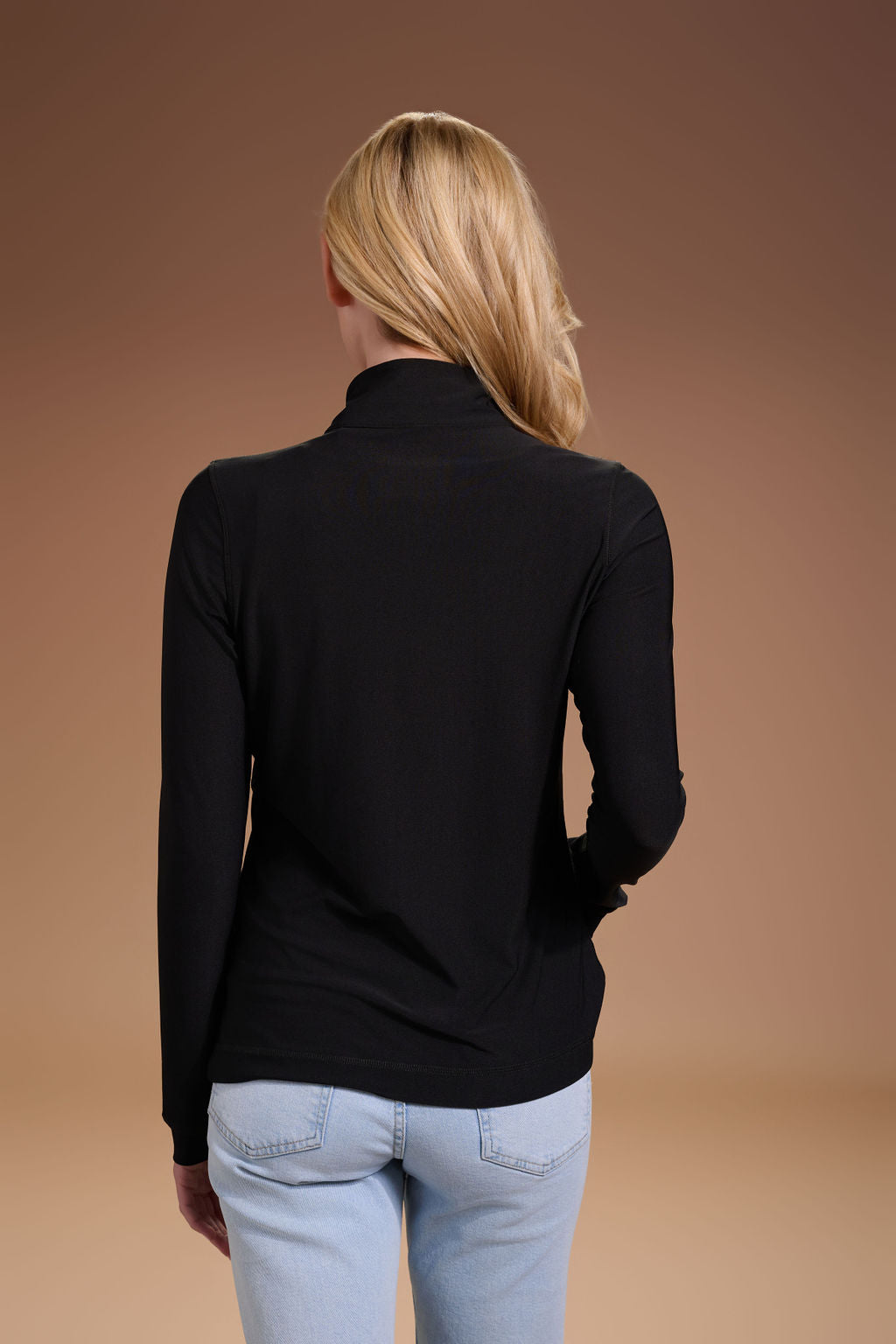 Darn Nice Lightweight Quarter Zip Womens #color_black