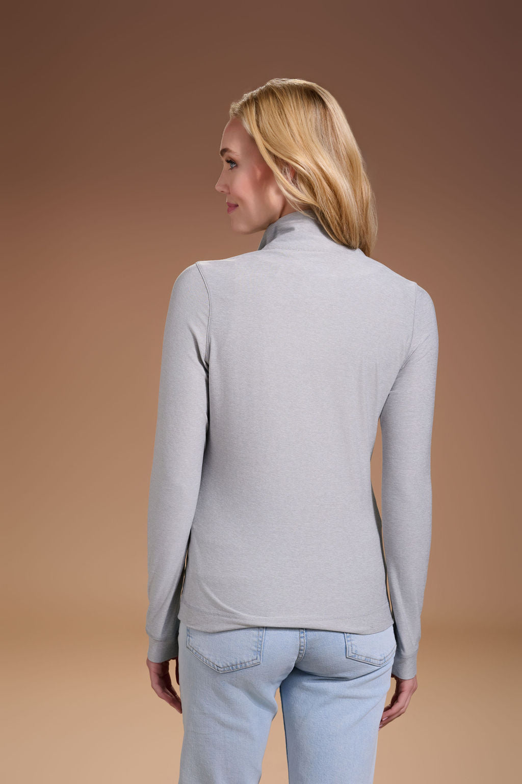 Darn Nice Lightweight Quarter Zip Womens #color_platinum