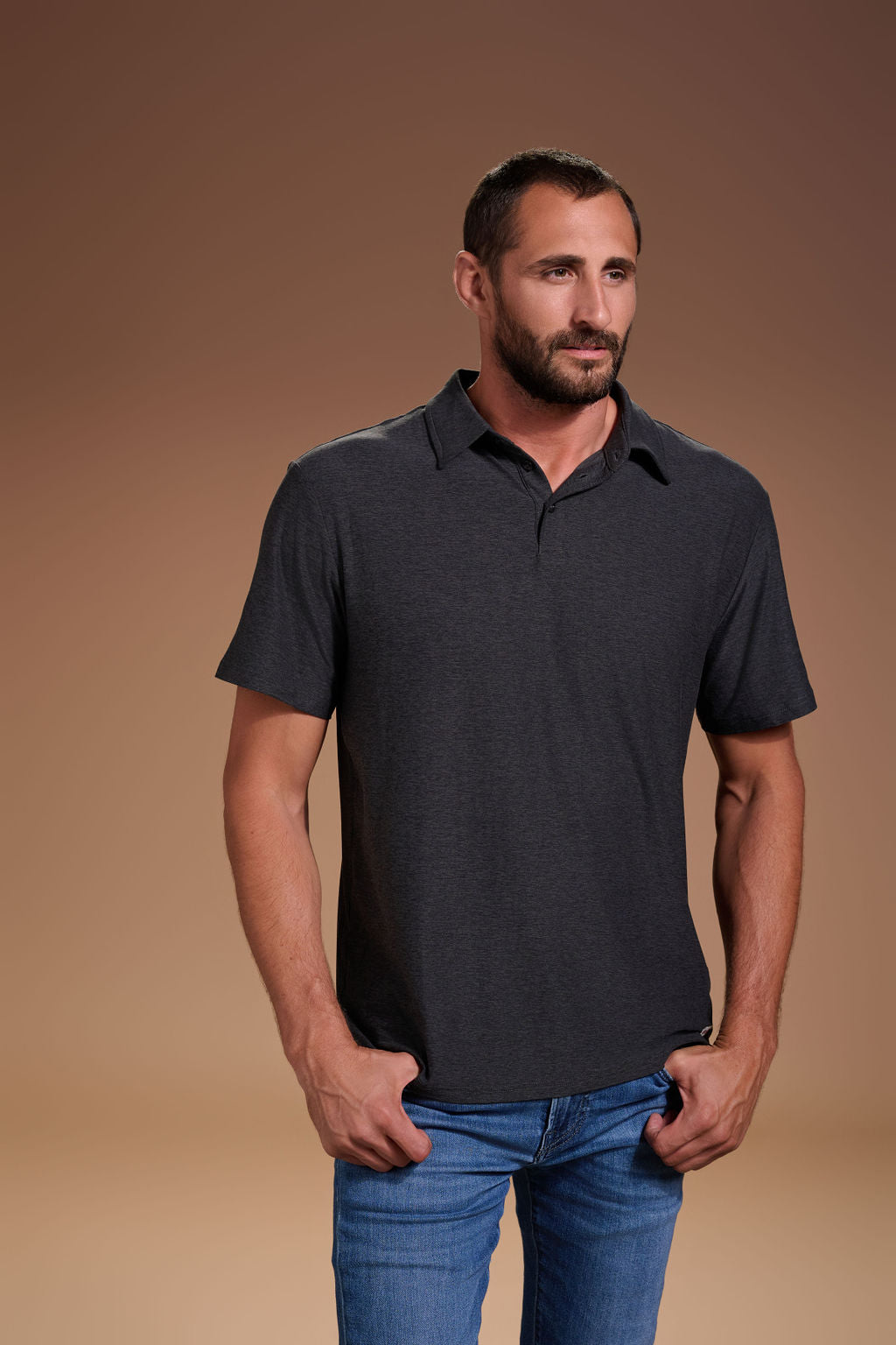 Darn Nice Polo Mens #color_charcoal