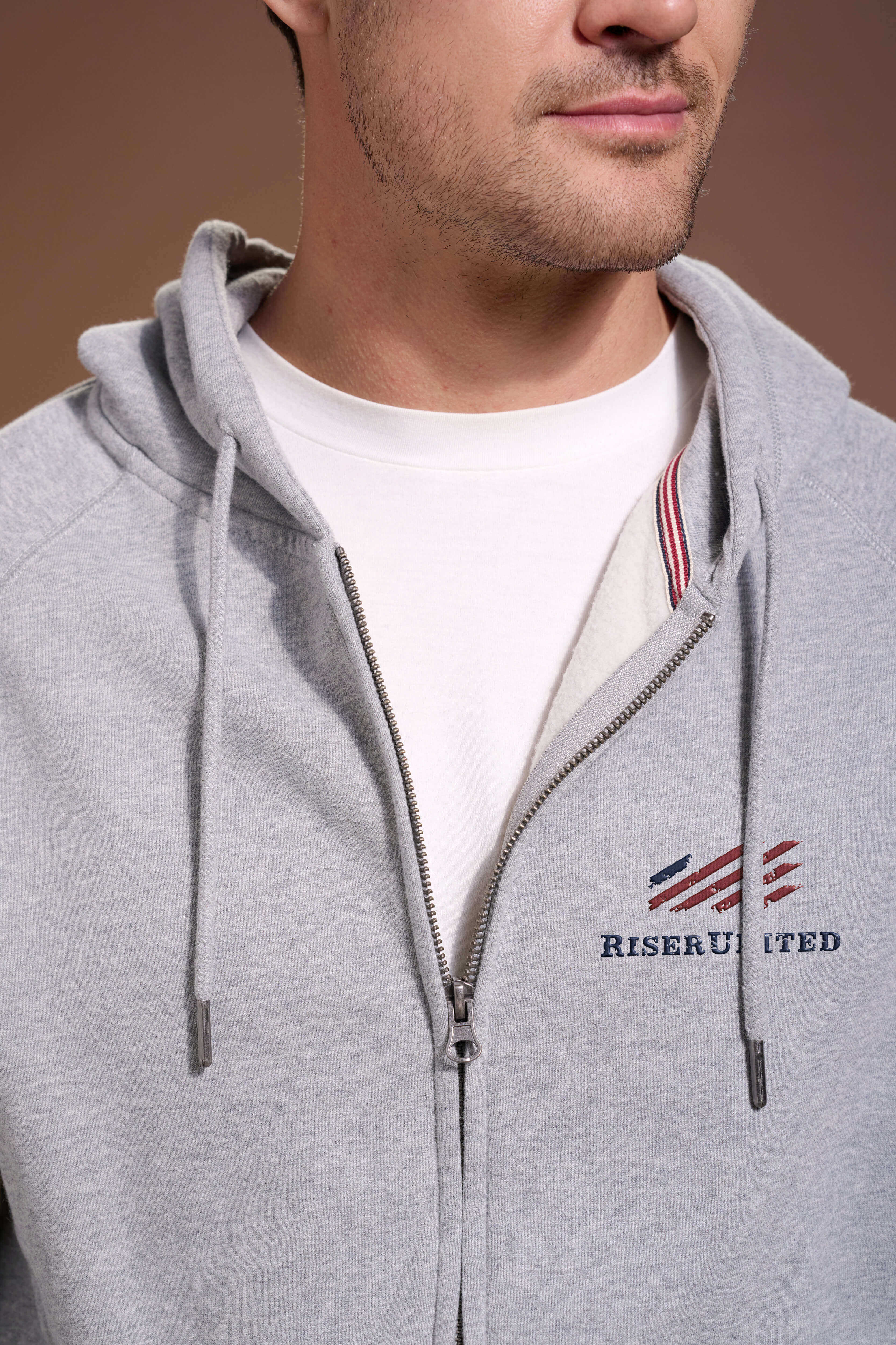 FLAGSHIP-Full-Zip-Hoodie-Mens-Light-Grey-Signature #color_light grey