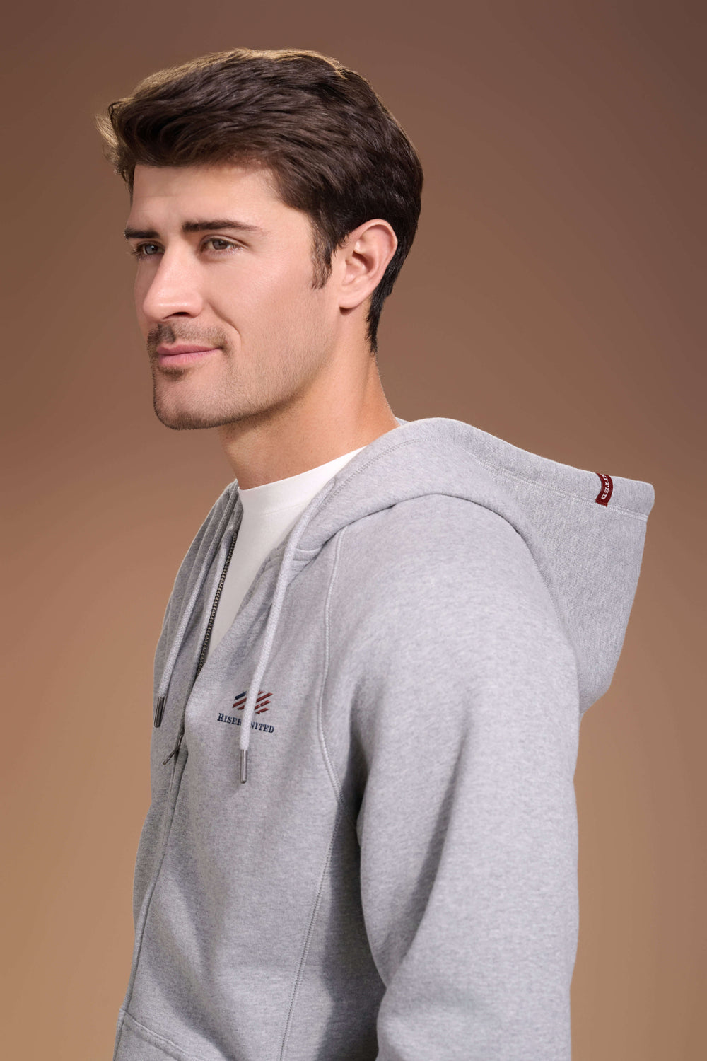 49 Dzine Logo Full Zip Hoodie for Men