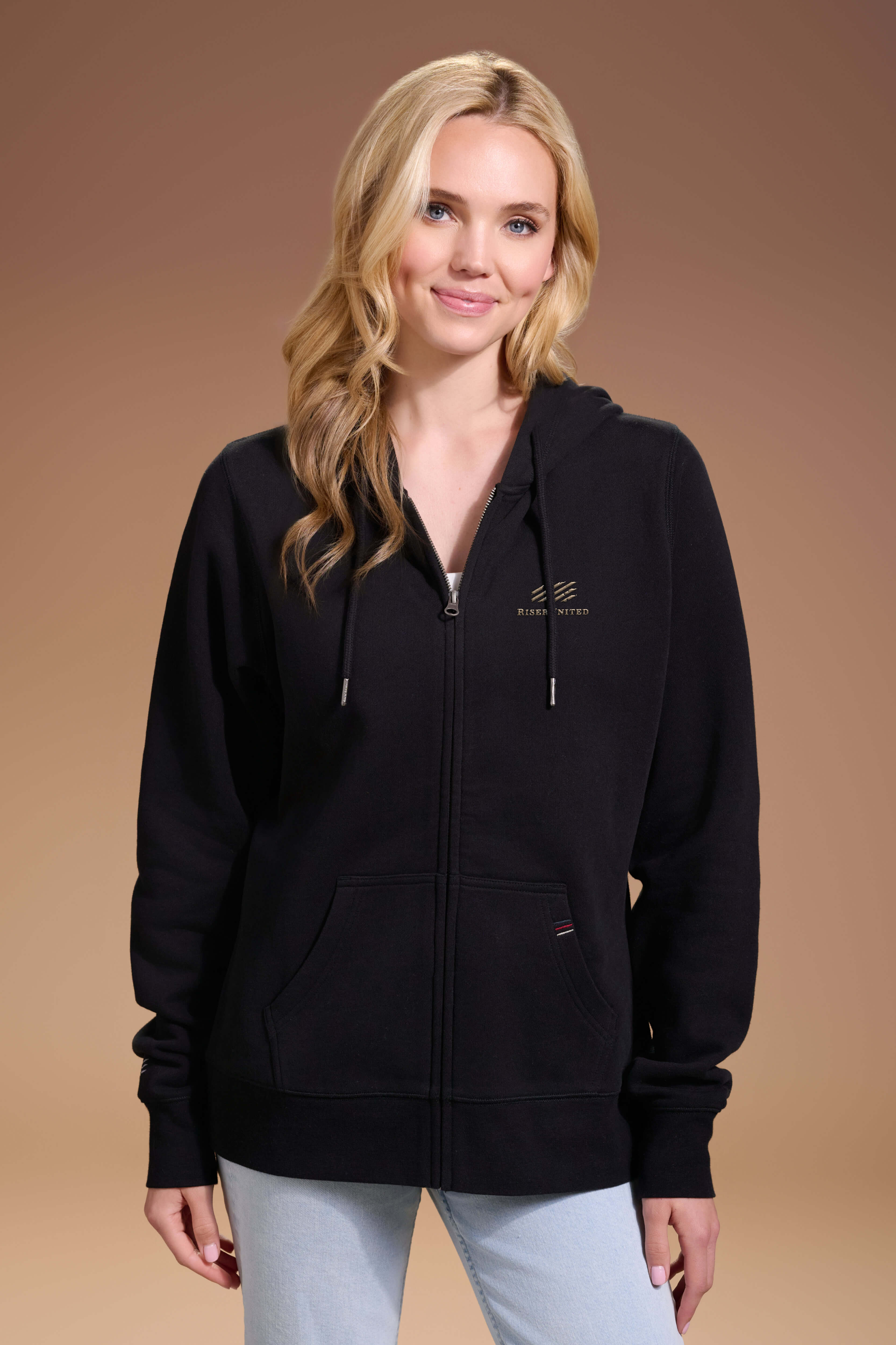 FLAGSHIP Full Zip Hoodie Women's Black Signature #color_black