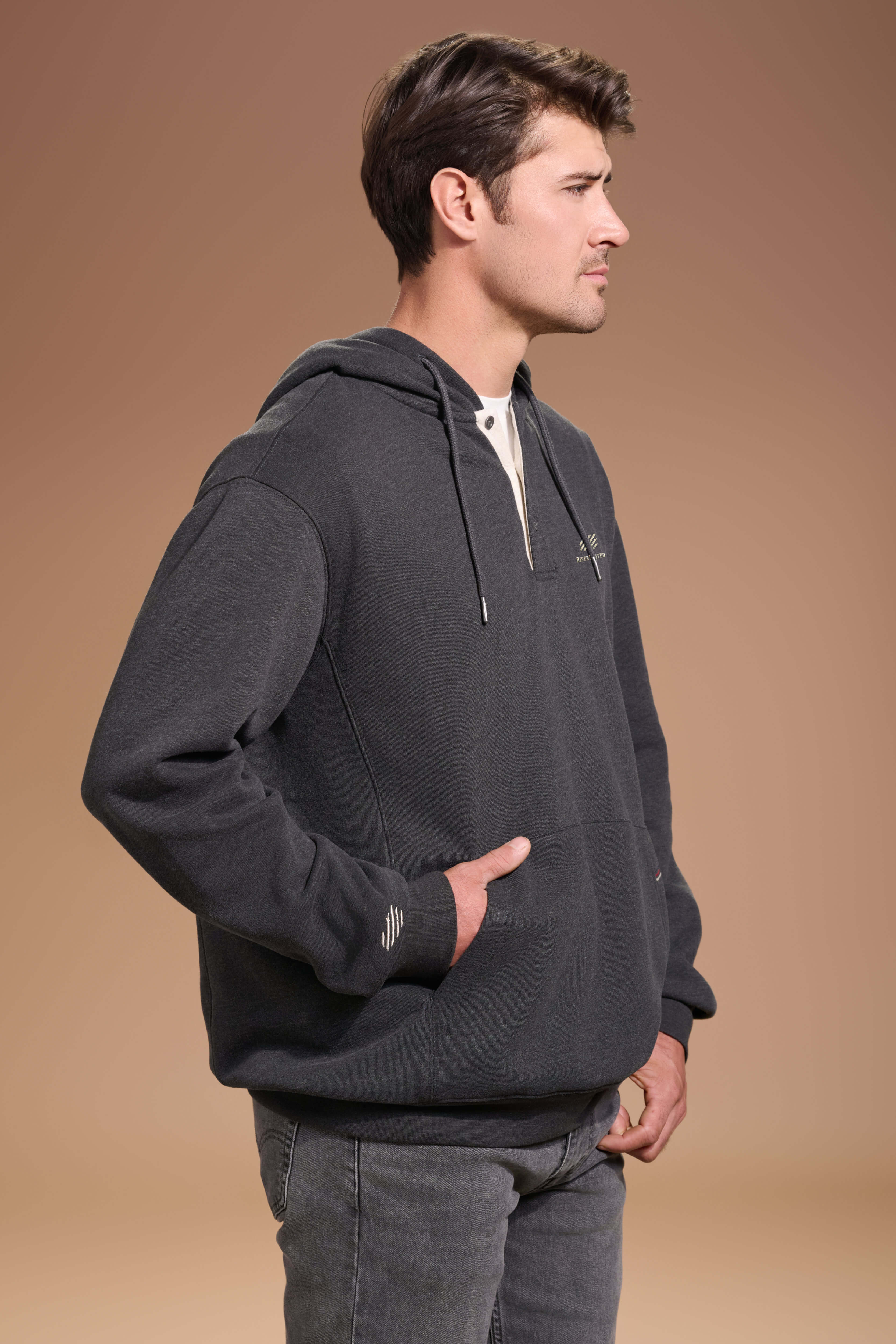 FLAGSHIP-Henley-Hoodie-Men_s-Charcoal-Signature #color_charcoal