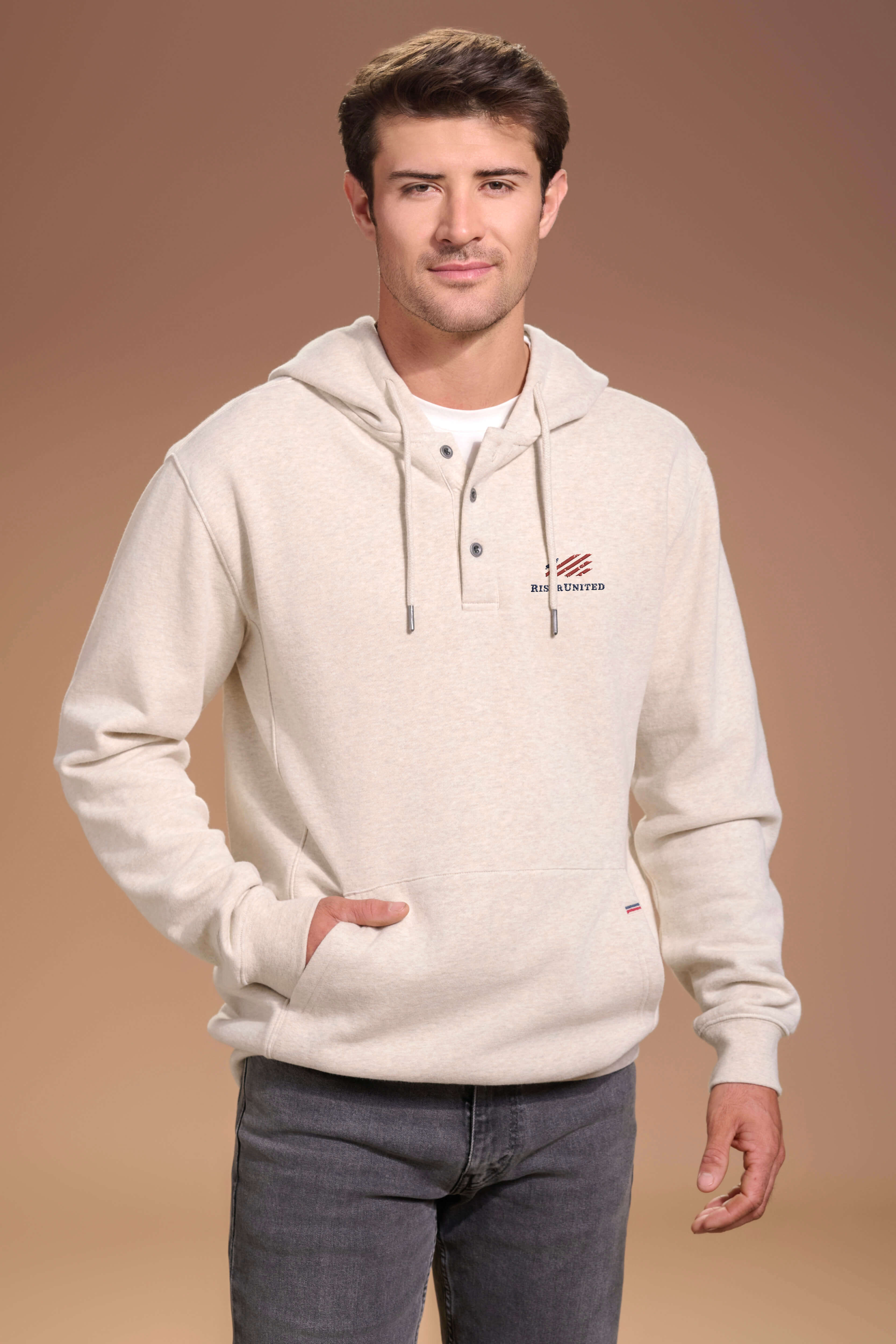 FLAGSHIP-Henley-Hoodie-Mens-Parchment-Signature #color_parchment