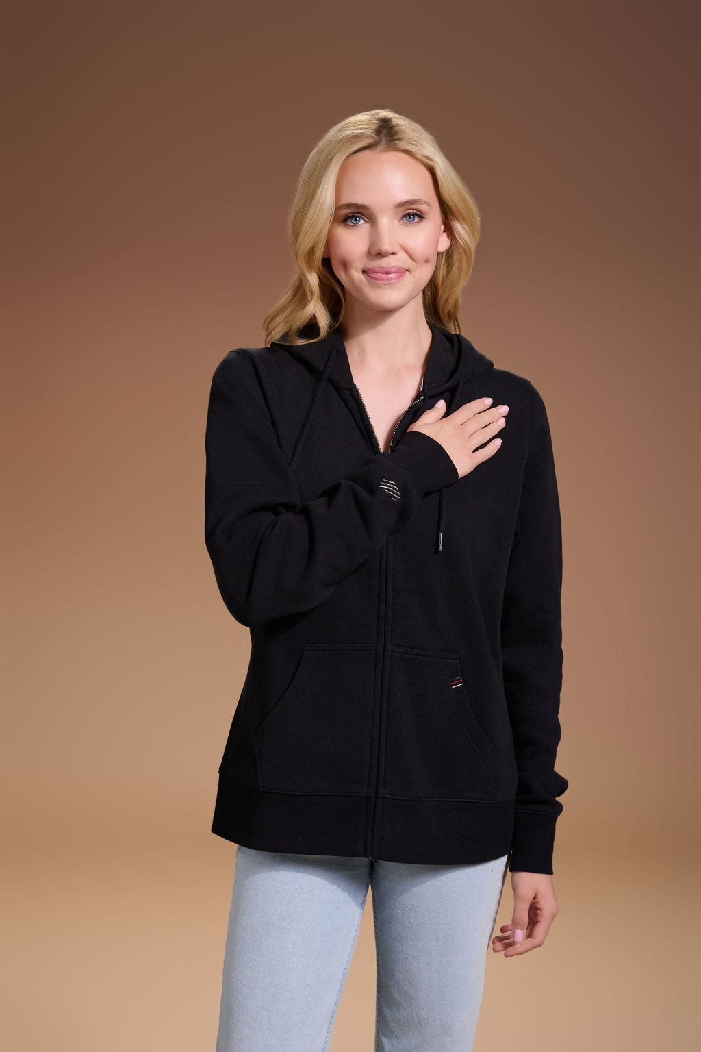 Flagship Full Zip Hoodie Womens #color_black