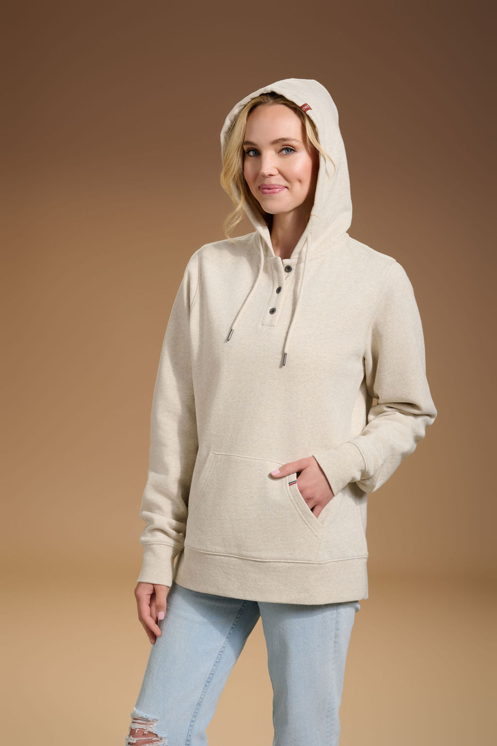 Flagship Henley Hoodie Womens #color_parchment