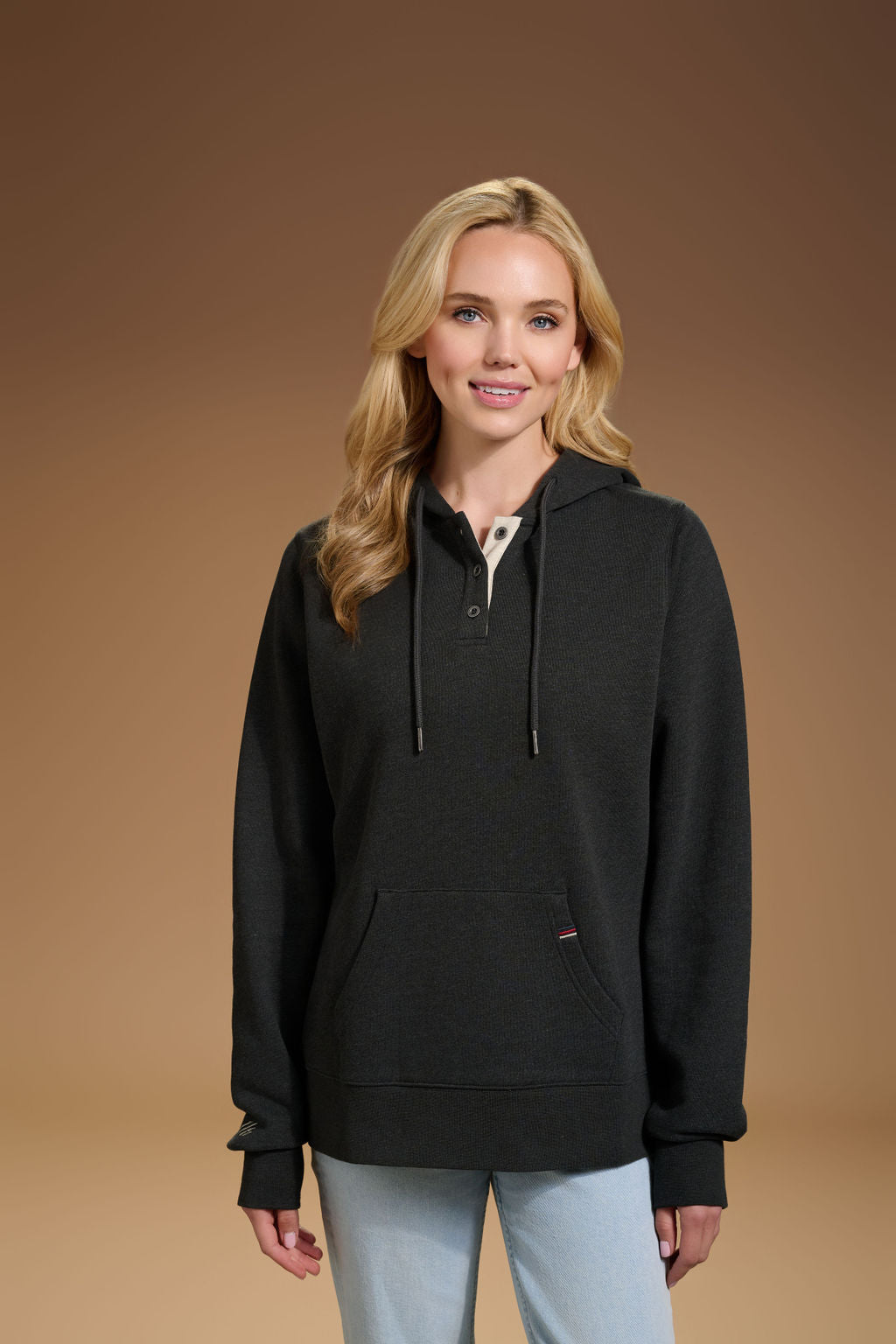 Flagship Henley Hoodie Womens #color_charcoal