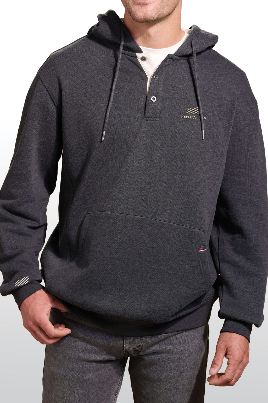 Men's Flagship Henley Hoodie - Branded – RiserUnited