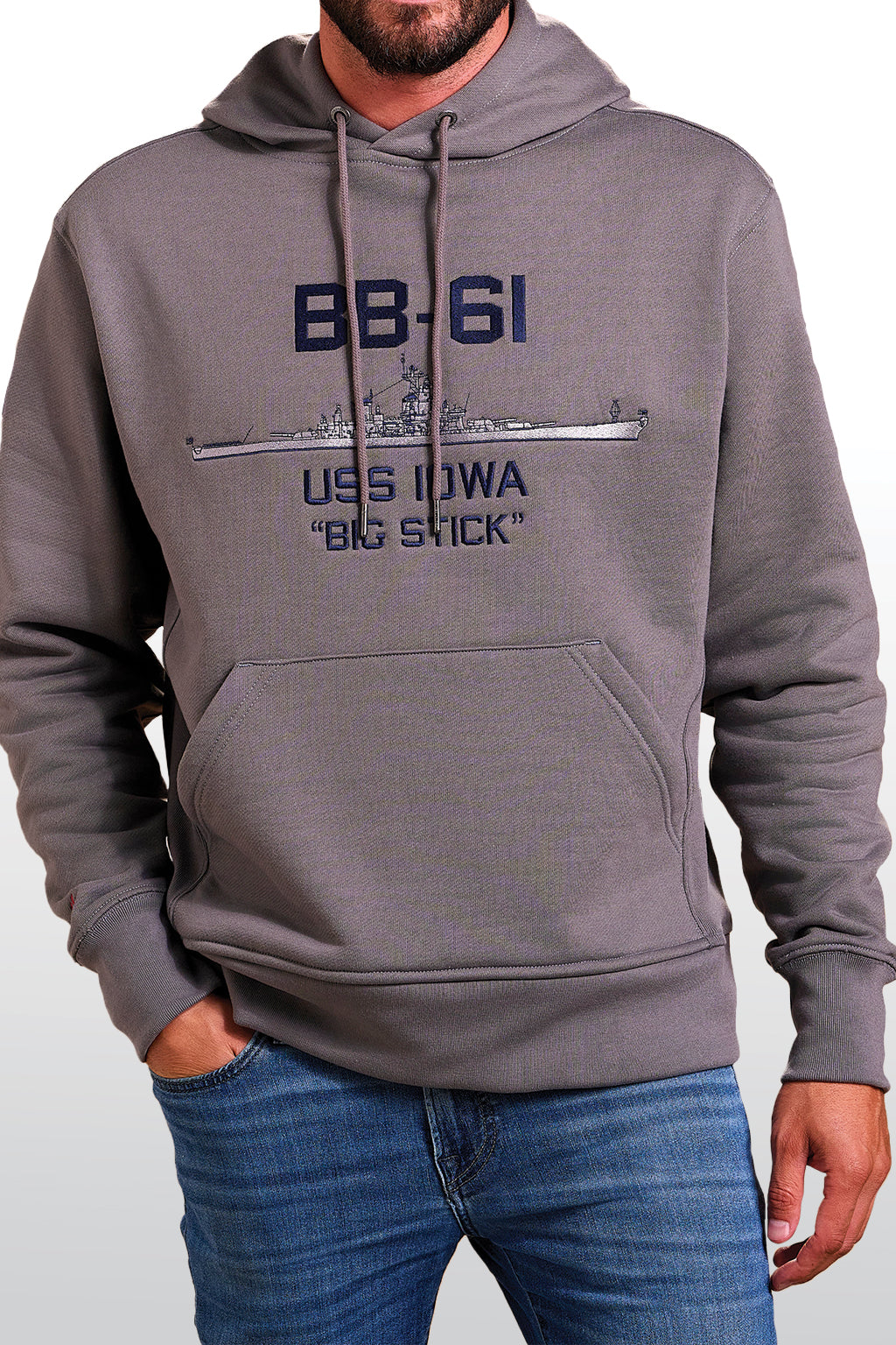The Greatest American Hoodie™  - USS Iowa Iowa Class Battleship Hoodie