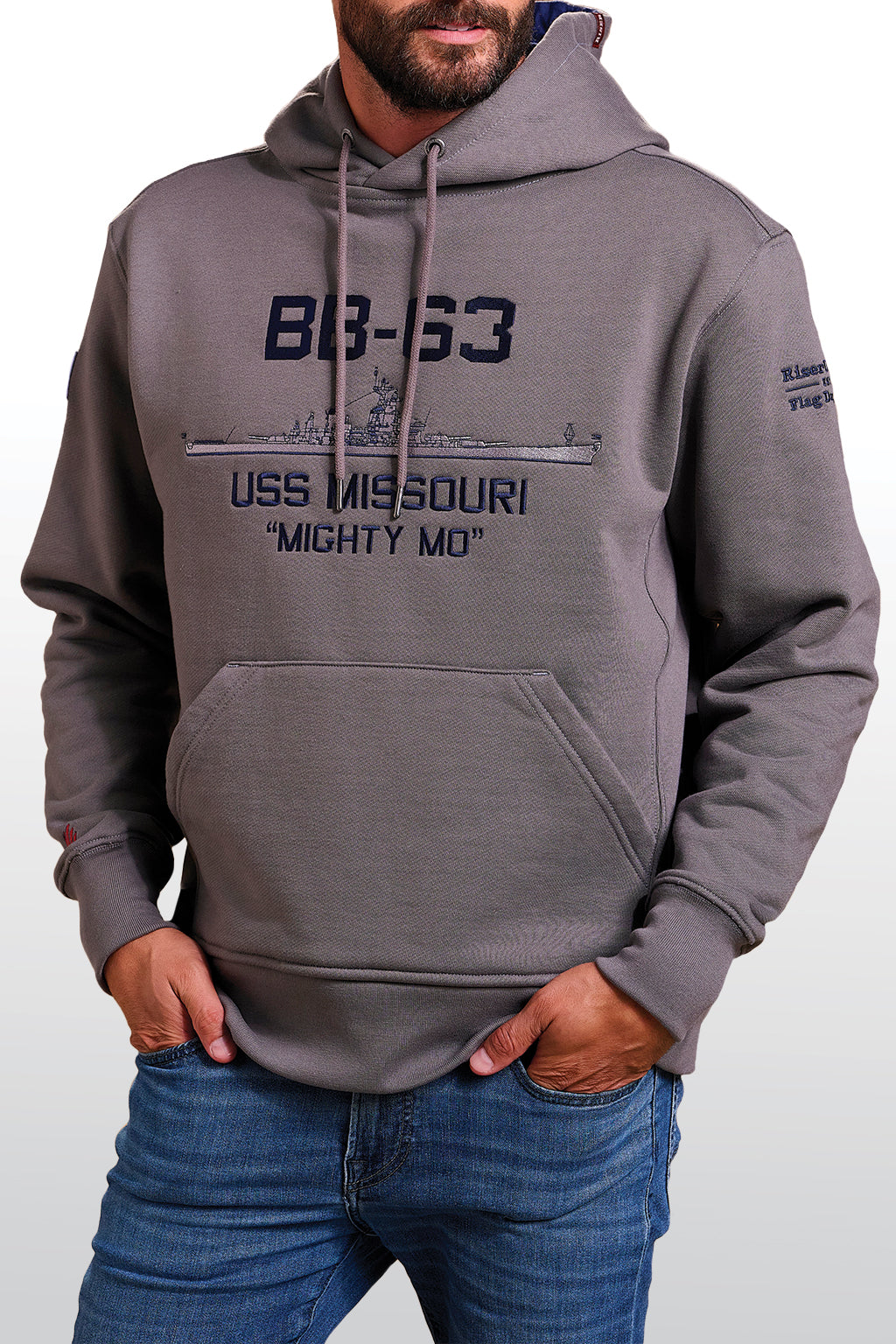 The Greatest American Hoodie™ - USS Missouri Iowa Class Battleship Hoodie