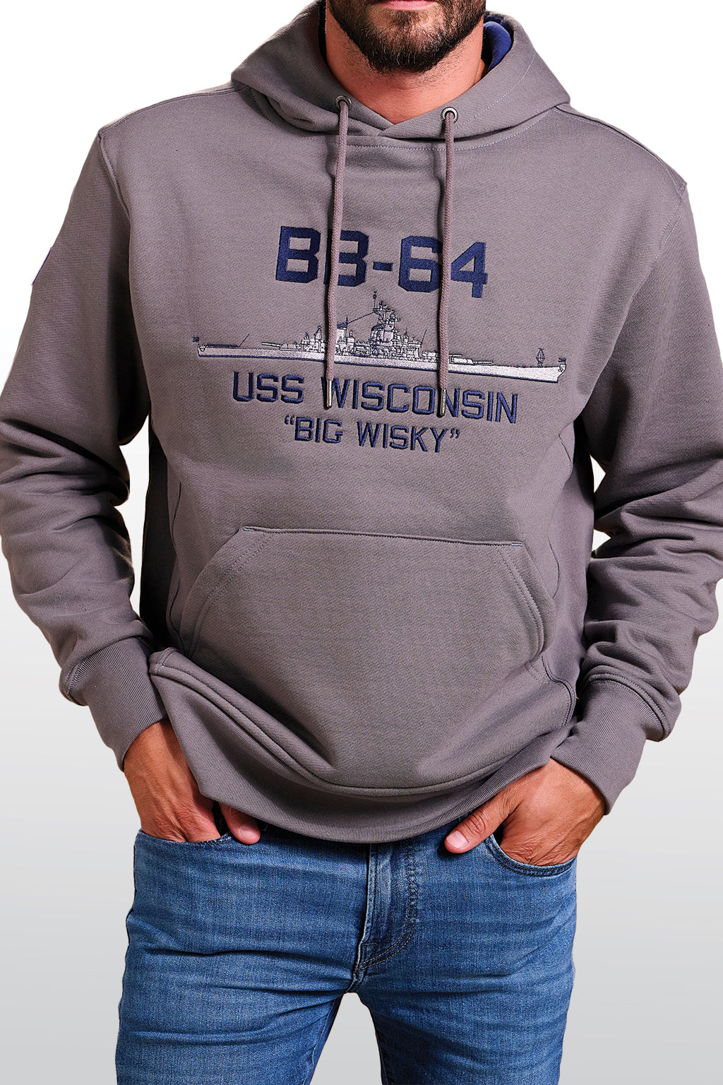 The Greatest American Hoodie™ - USS Wisconsin Iowa Class Battleship Hoodie