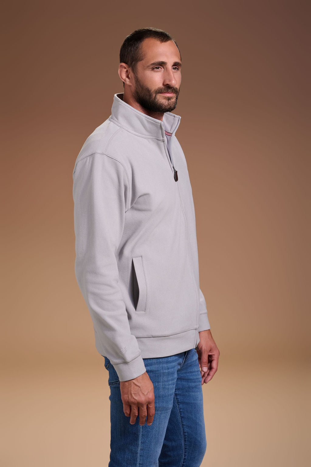 Raider Full Zip Mens #color_light grey