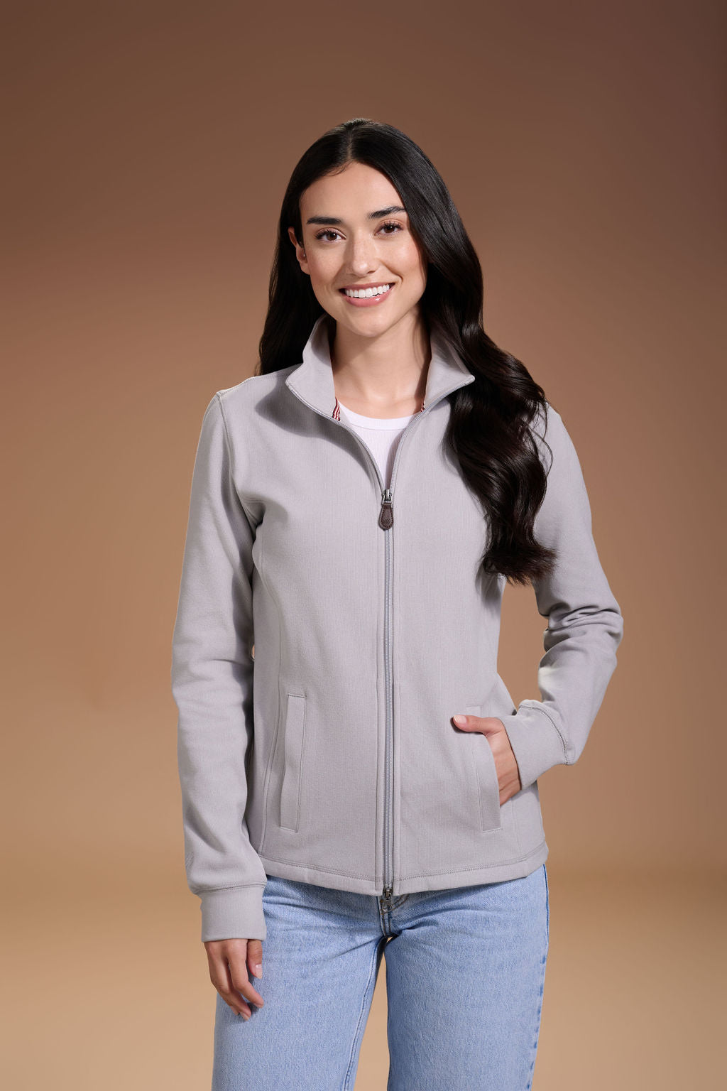 Raider Full Zip Womens #color_light grey