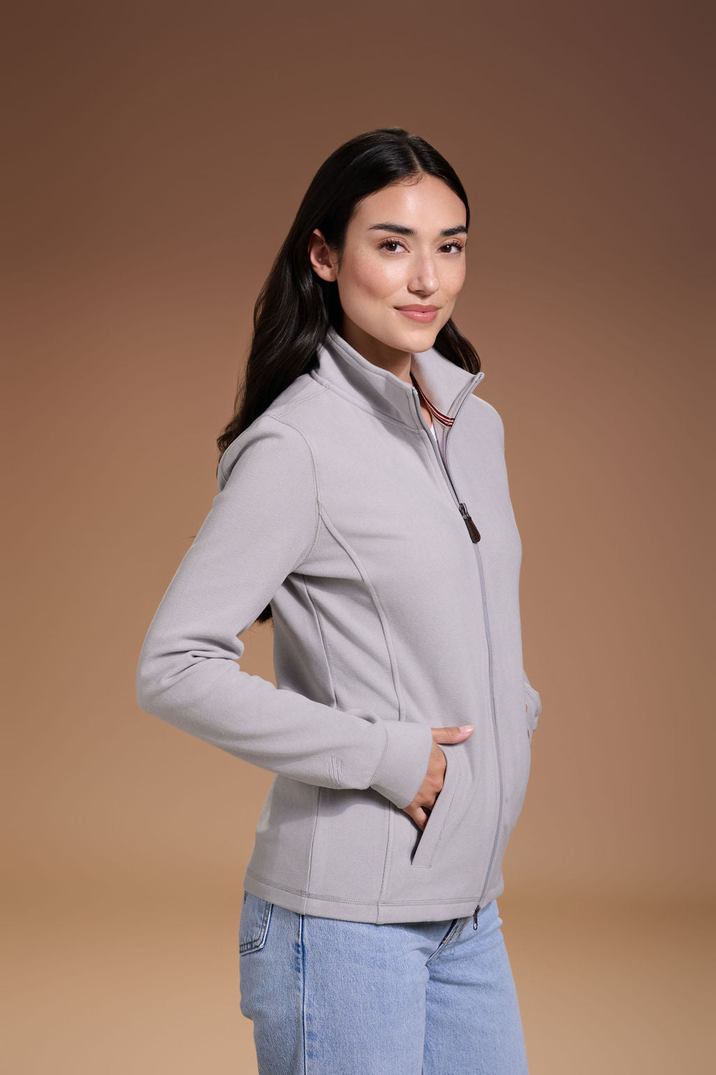 Raider Full Zip Womens #color_light grey