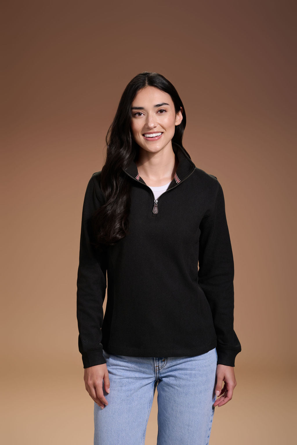 Raider Quarter Zip Womens #color_black