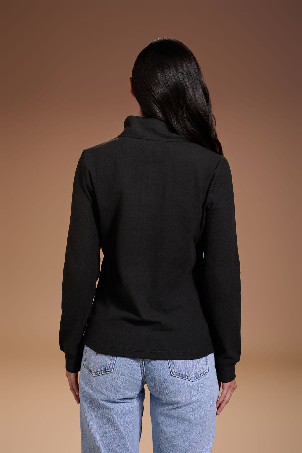 Raider Quarter Zip Womens #color_black