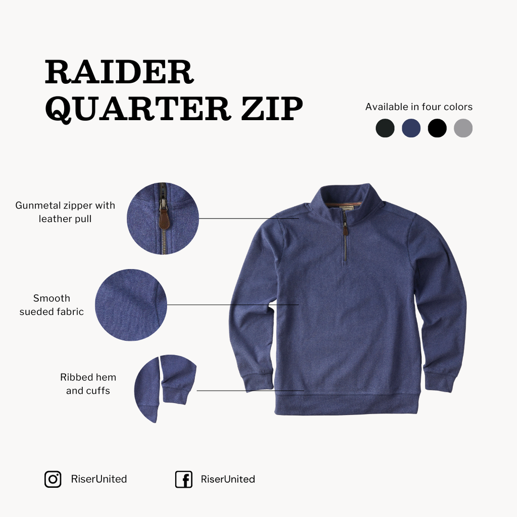 Men's Raider Quarter Zip - Branded